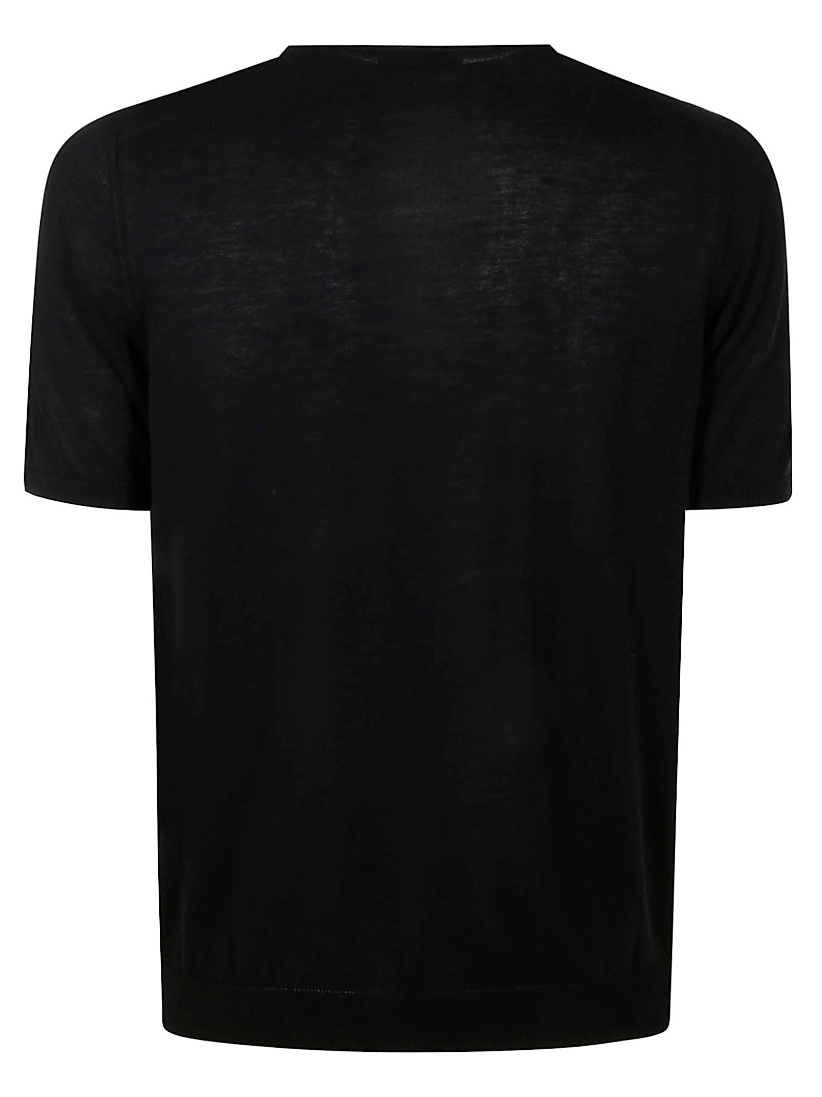 Roberto Collina Short Sleeves Round Neck Clothing In Black