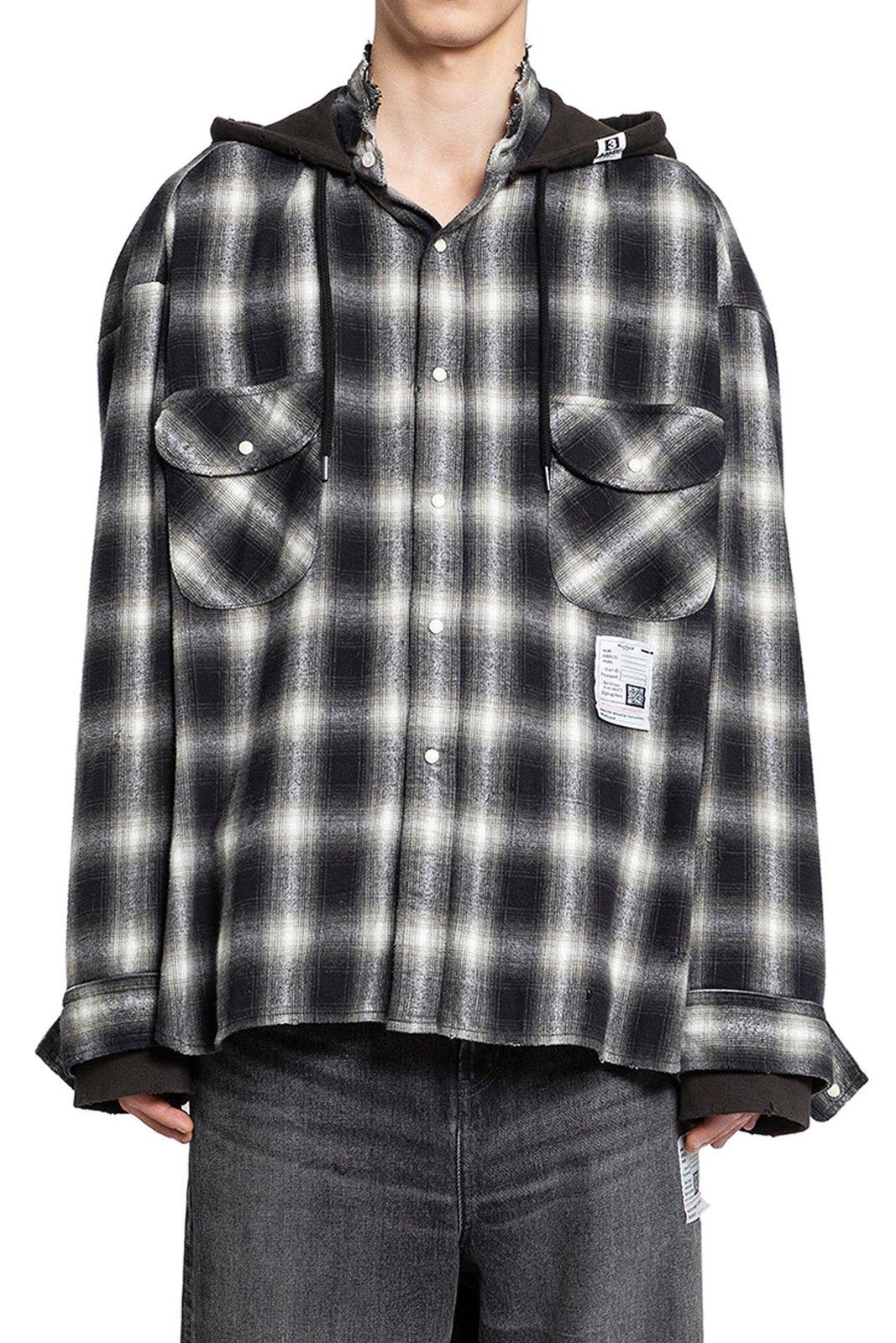 Checked Hooded Shirt