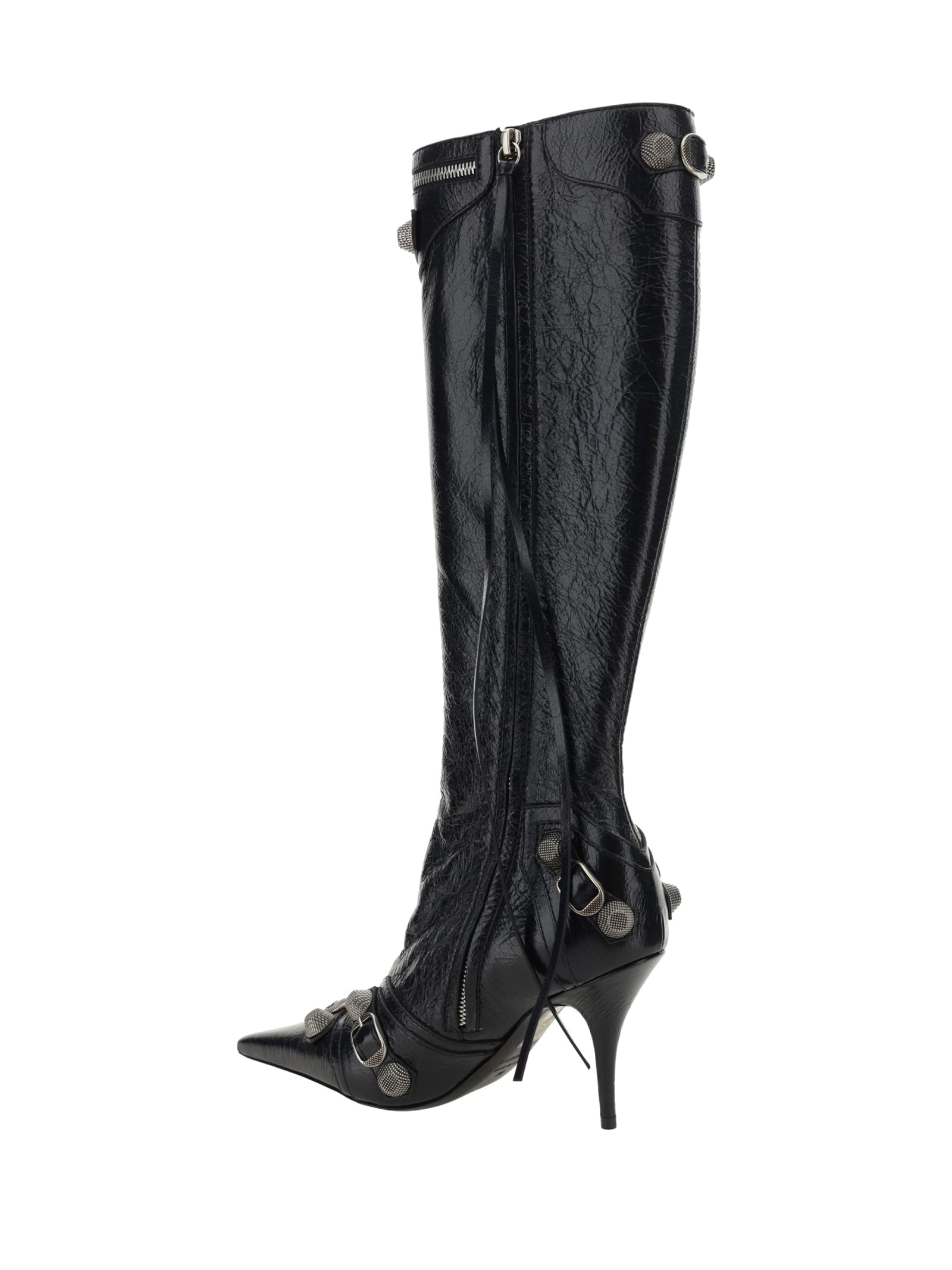 Shop Balenciaga Cagole Boots In Black/pallad Inv