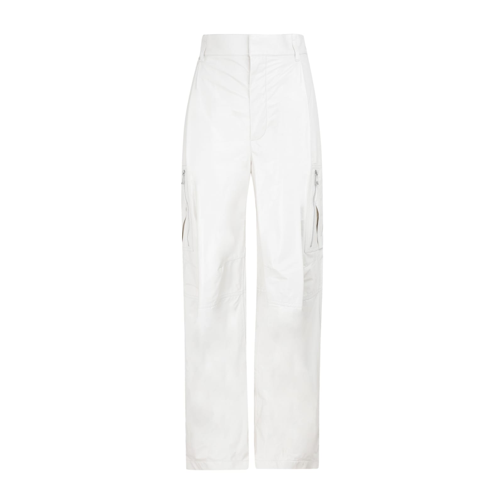 Bottega Veneta Popcorn White Leather Calf Pants In White