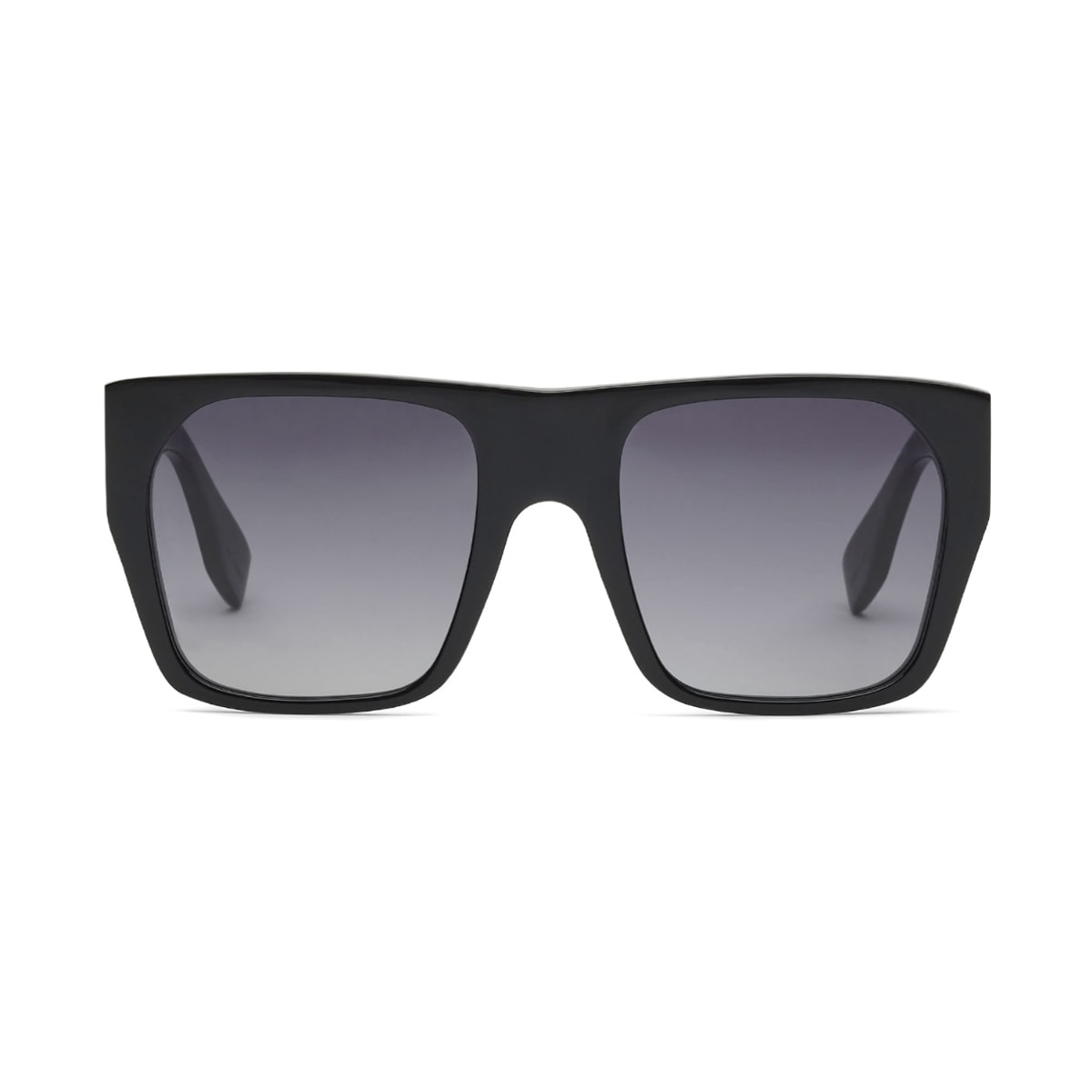 Fendi Fe40124i Baguette 01b Sunglasses In Shiny Black / Gradient Smoke