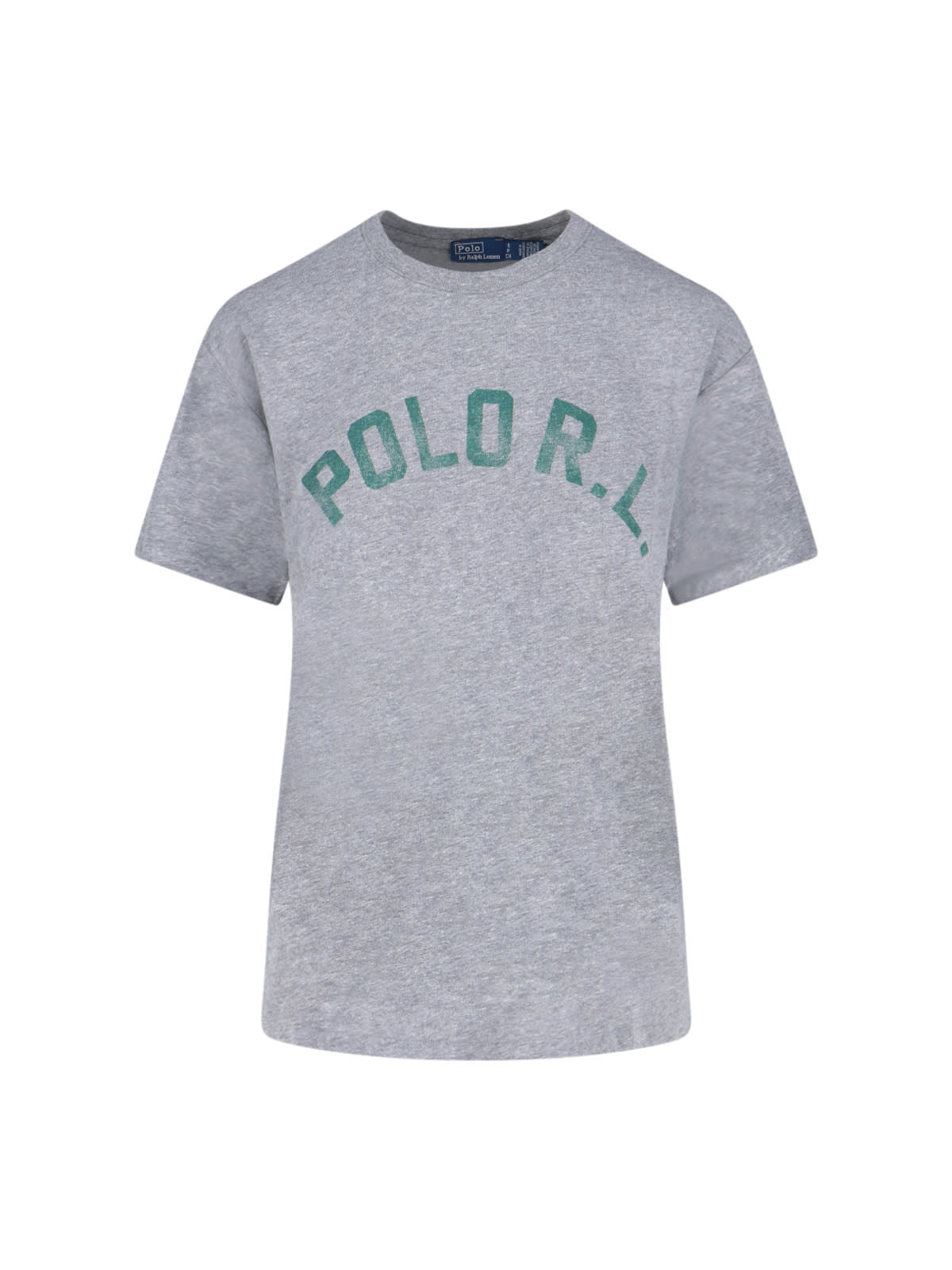 Polo Ralph Lauren Logo Graphic T-shirt In Gray