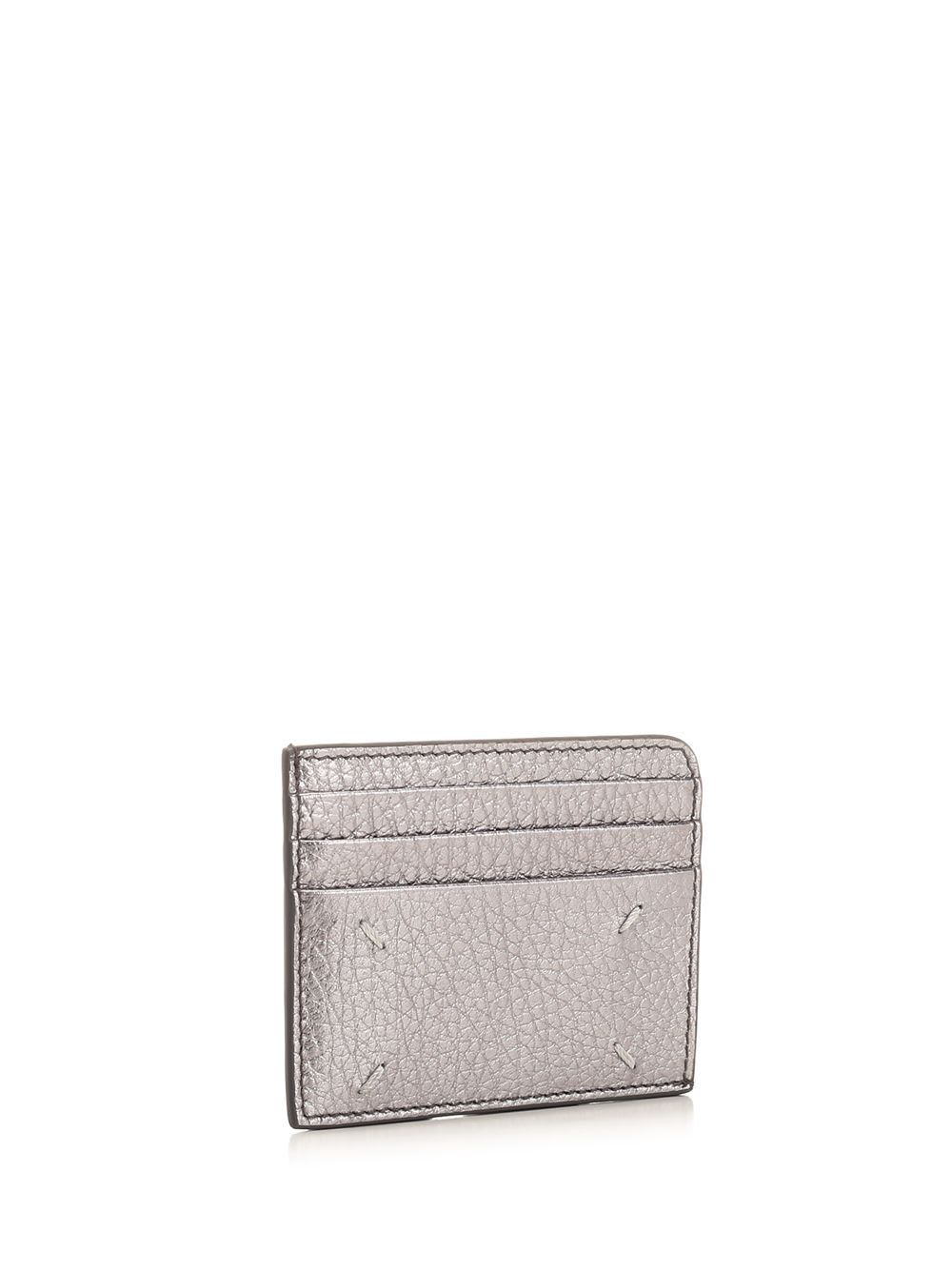 Shop Maison Margiela Four Stitches Card Holder In Silver