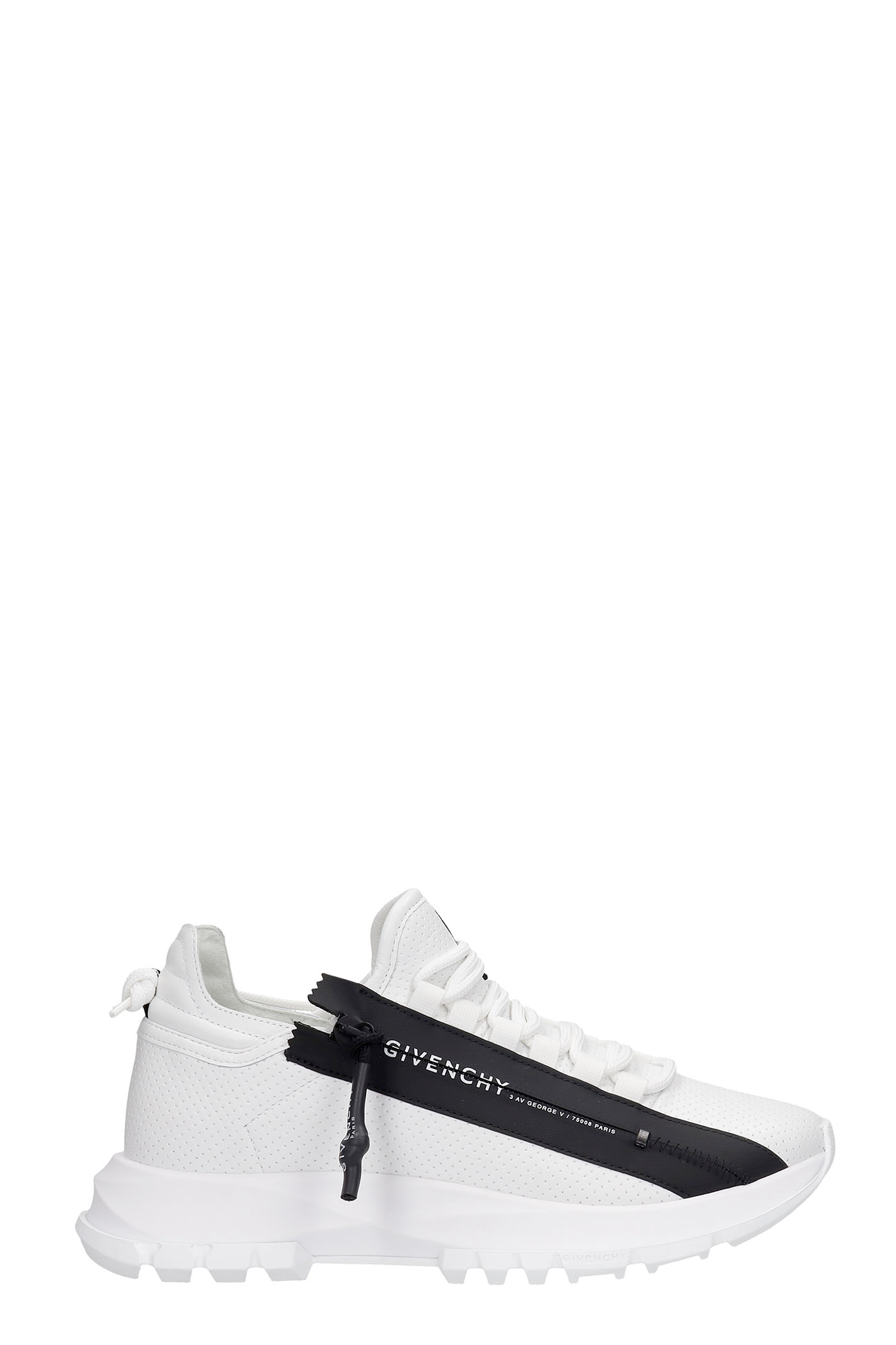 GIVENCHY SPECTRE SNEAKERS IN WHITE LEATHER,BE0019E0SV116