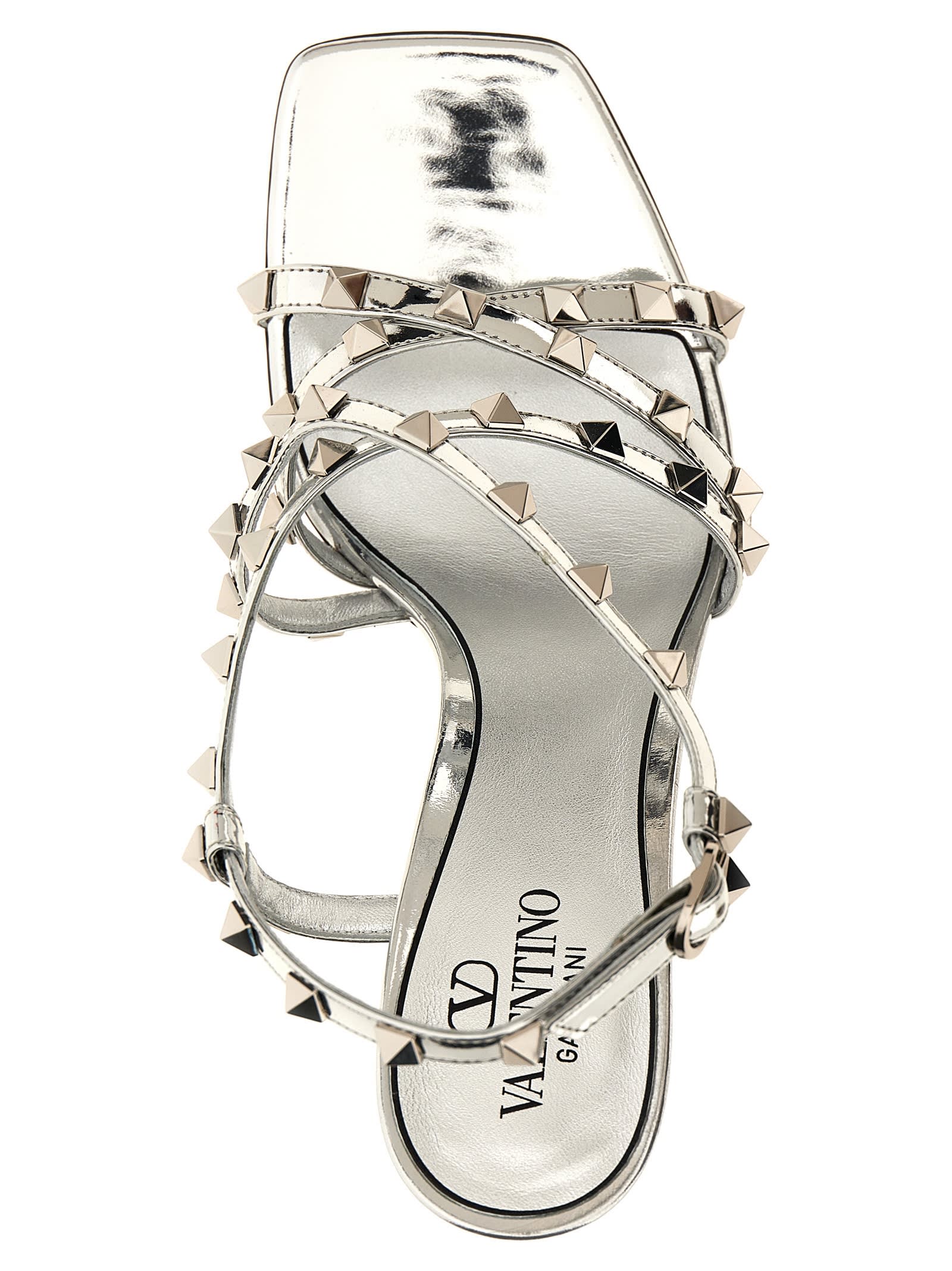 Valentino Sandals  Garavani Rockstud In Silver