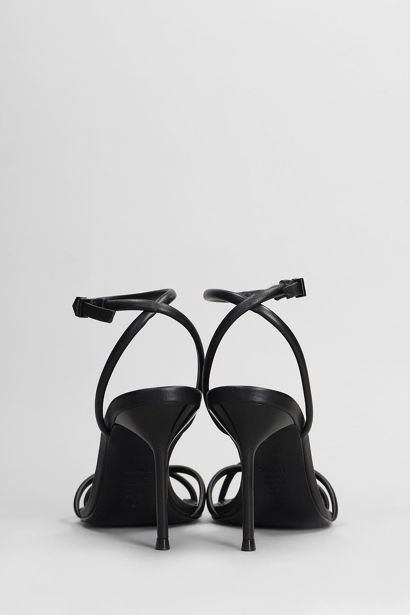 Shop Schutz Sandals In Black Leather