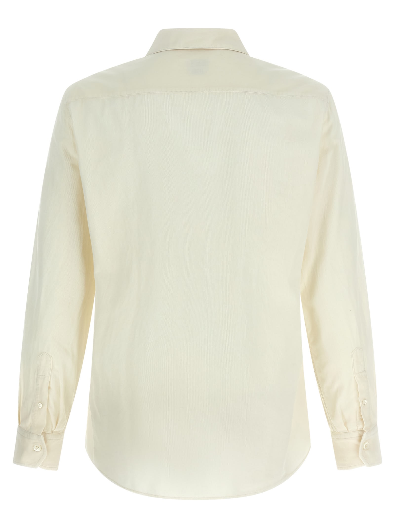 Brunello Cucinelli Long Sleeve Button-down Collar Shirt In White