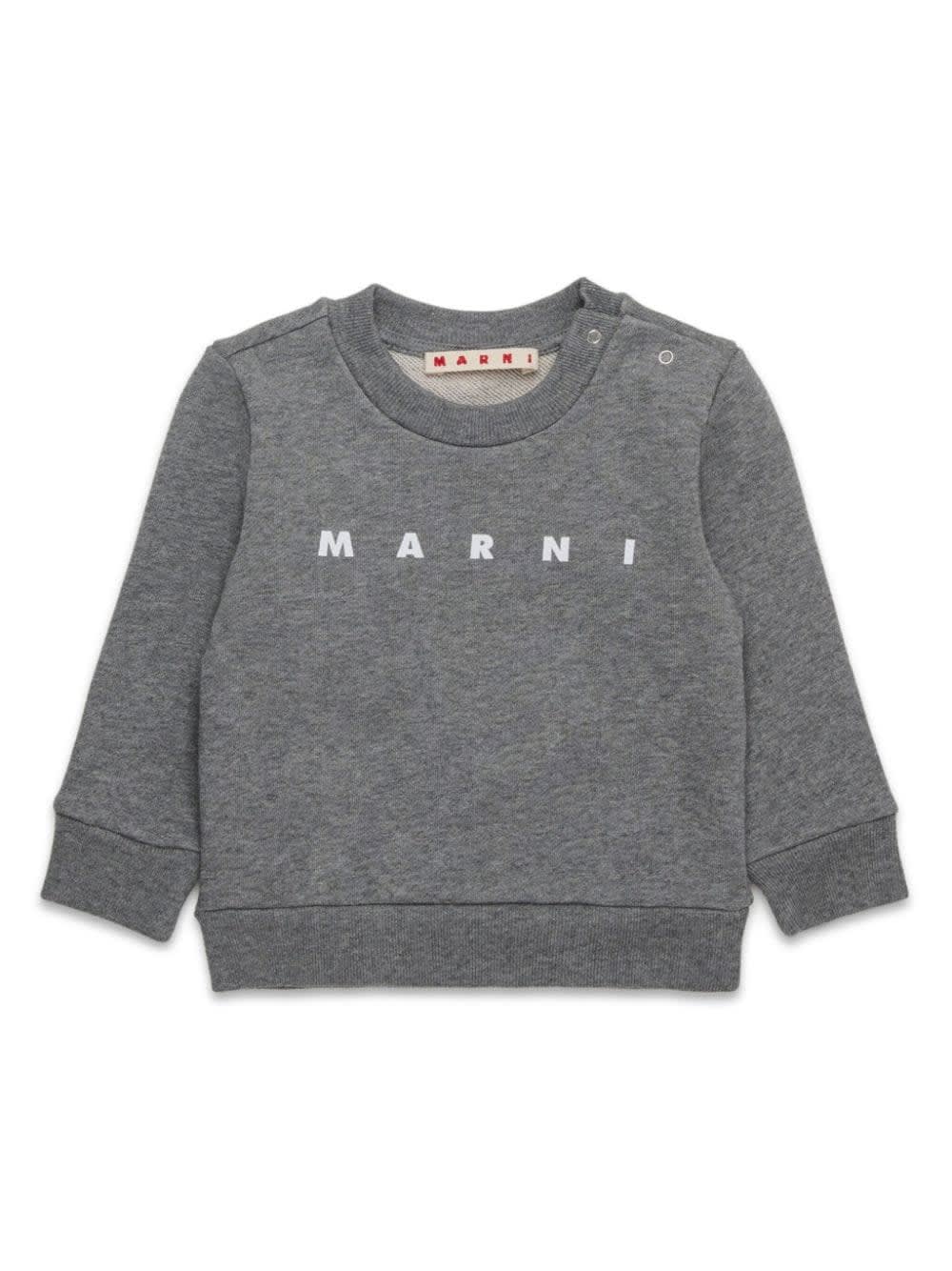 Shop Marni Felpa Con Logo In Gray