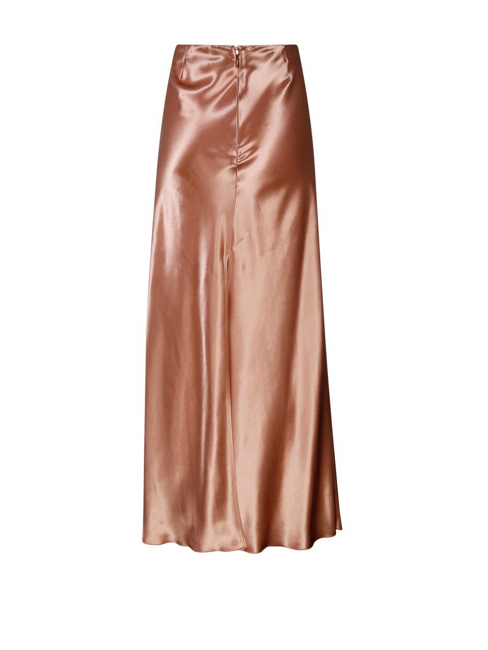 Shop Forte Forte Satin Maxi Skirt In Pink