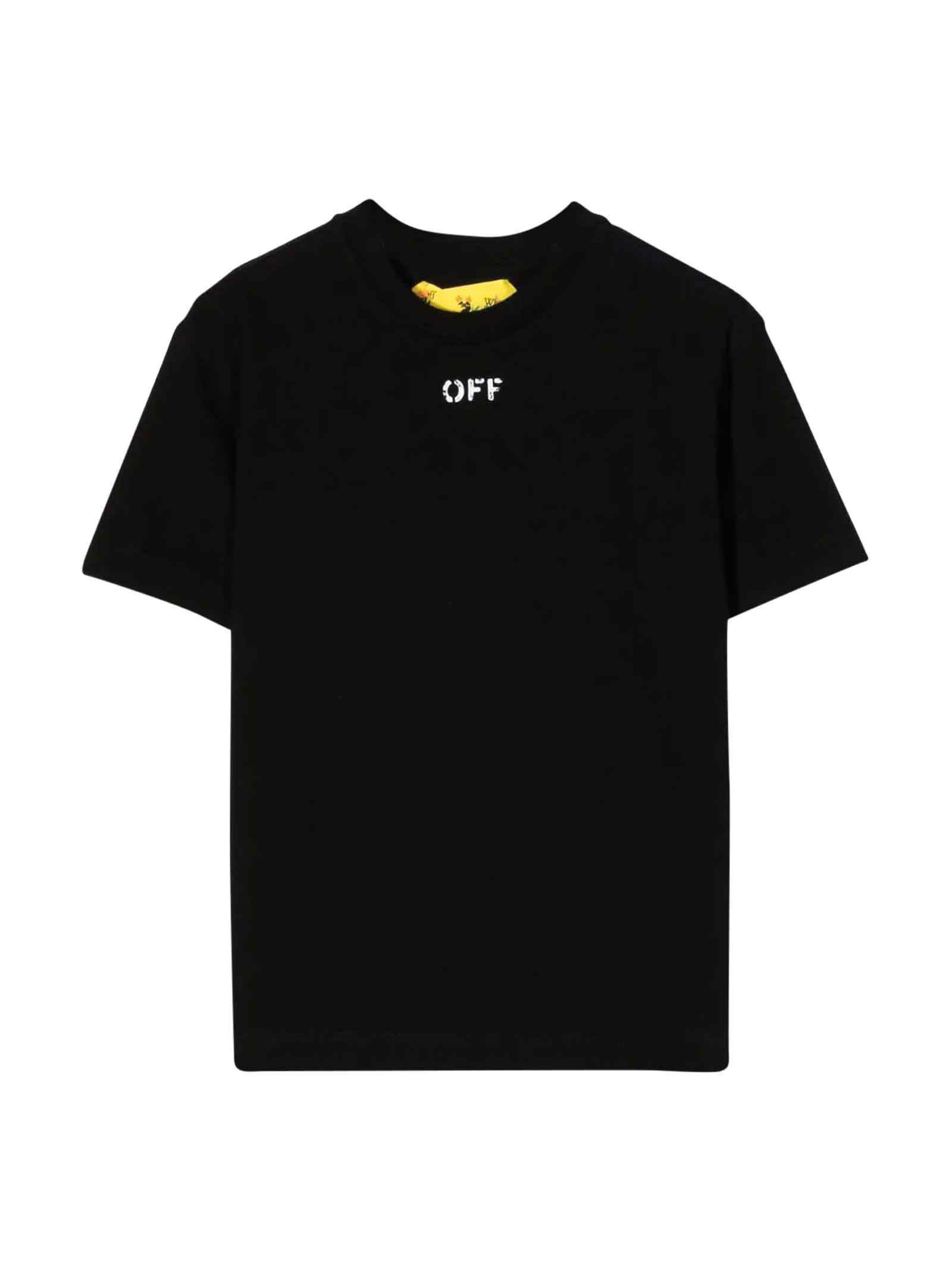 Off-White Black T-shirt With White Logo