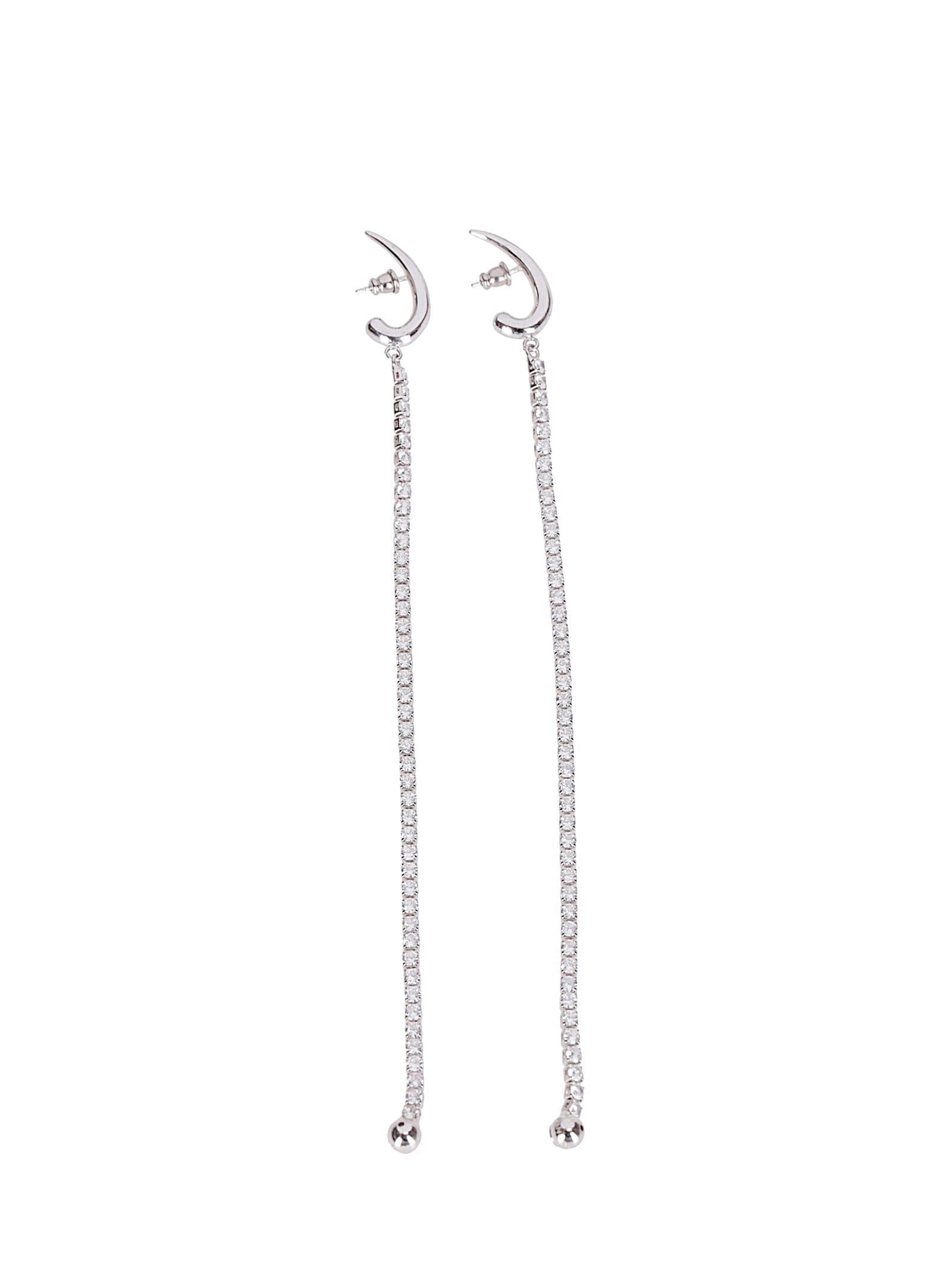 Panconesi Crystal-embellished Pendulum Earrings In Metallic