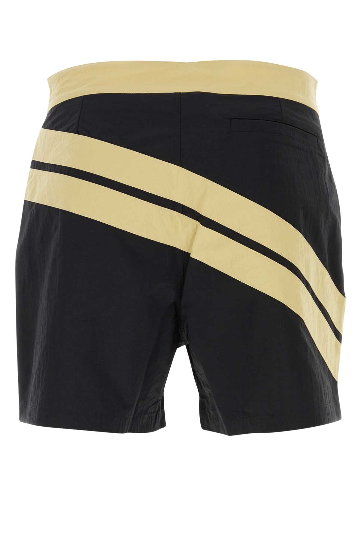 Shop Palm Angels Two-tone Nylon Swimming Shorts In Multicolor