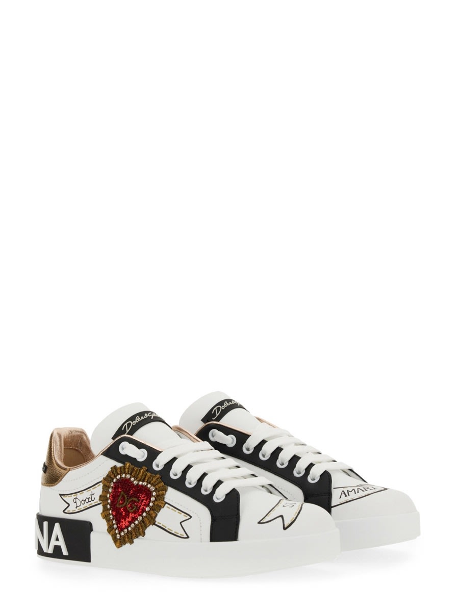 Shop Dolce & Gabbana Portofino Sneaker In White