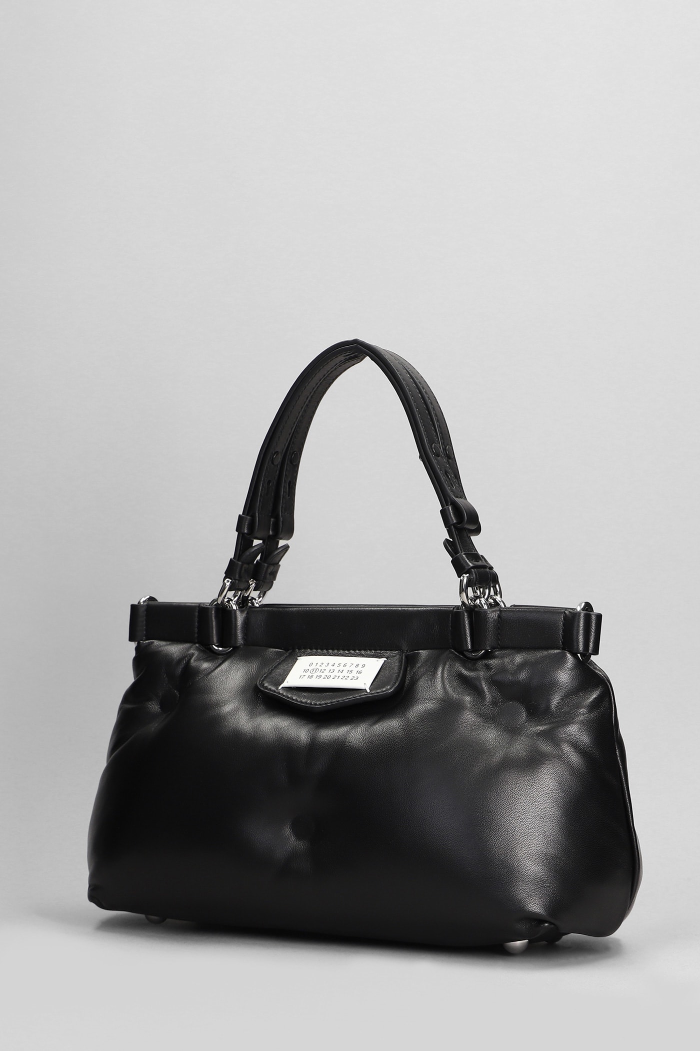 Shop Maison Margiela Glam Slam Hand Bag In Black Leather