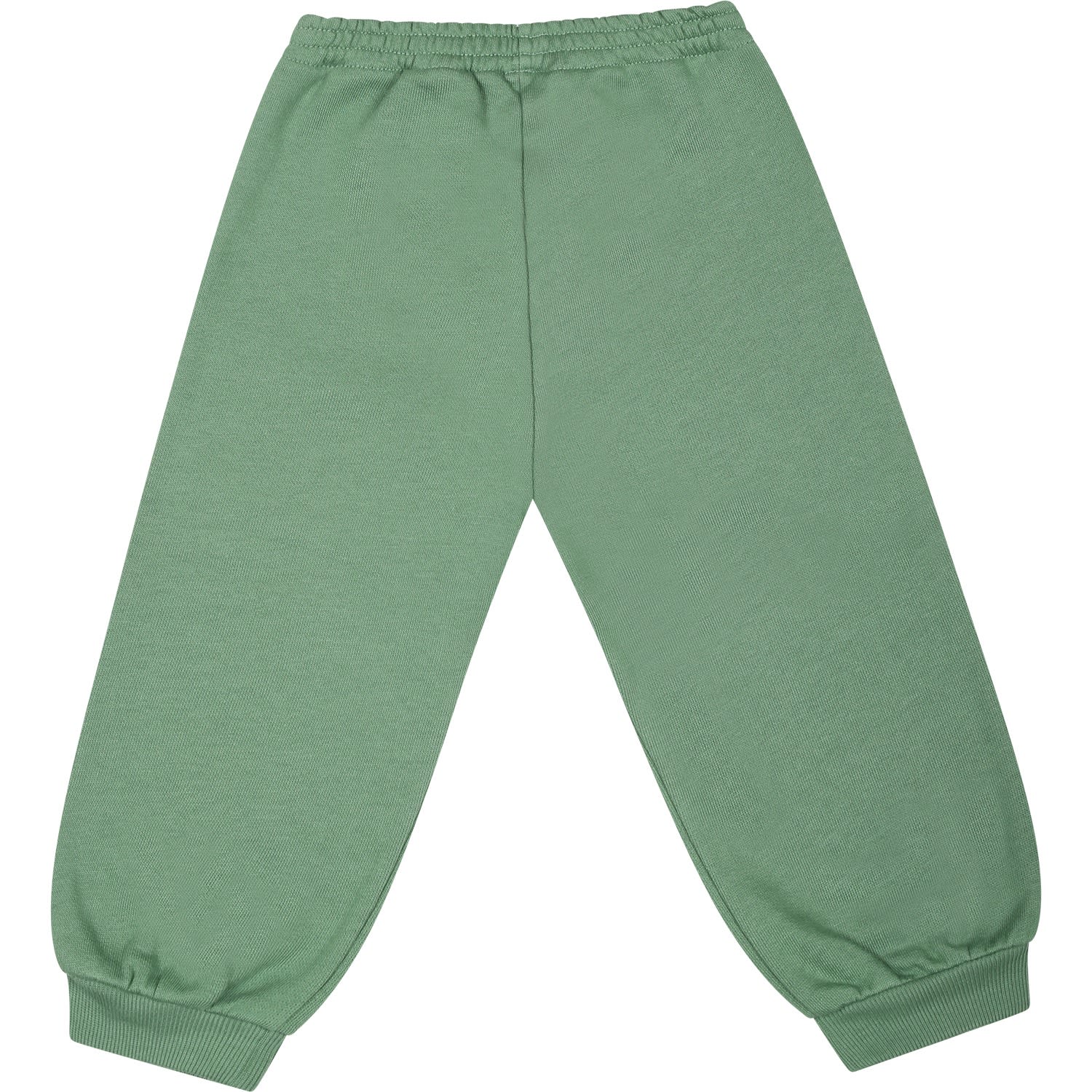 Shop Gucci Green Trousers For Babykids With Logo  1921