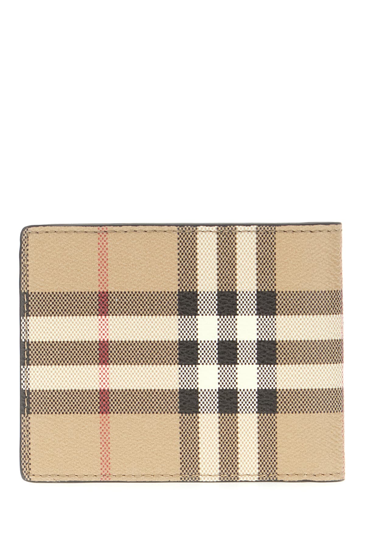 Shop Burberry Printed Fabric Wallet In Archivebeige