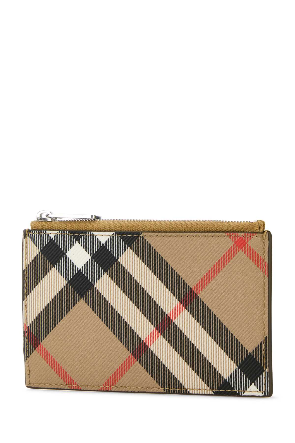 BURBERRY PRINTED CANVAS CHECK CARD HOLDER 