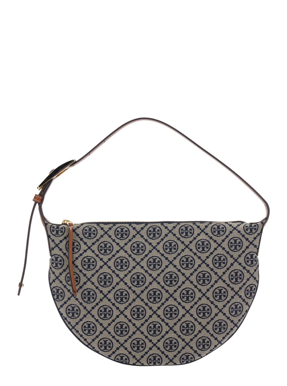 Tory Burch Balloon Small T Monogram Jacquard Shoulder Bag In Blue