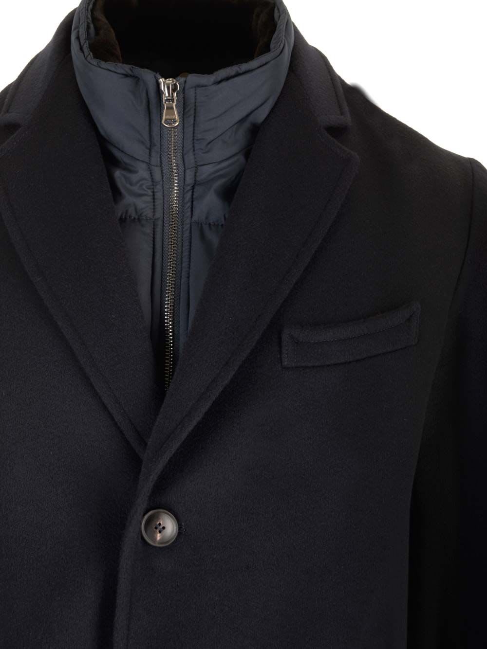 Shop Barba Napoli Ingle-breasted Wool And Cashmere Coat In Blue