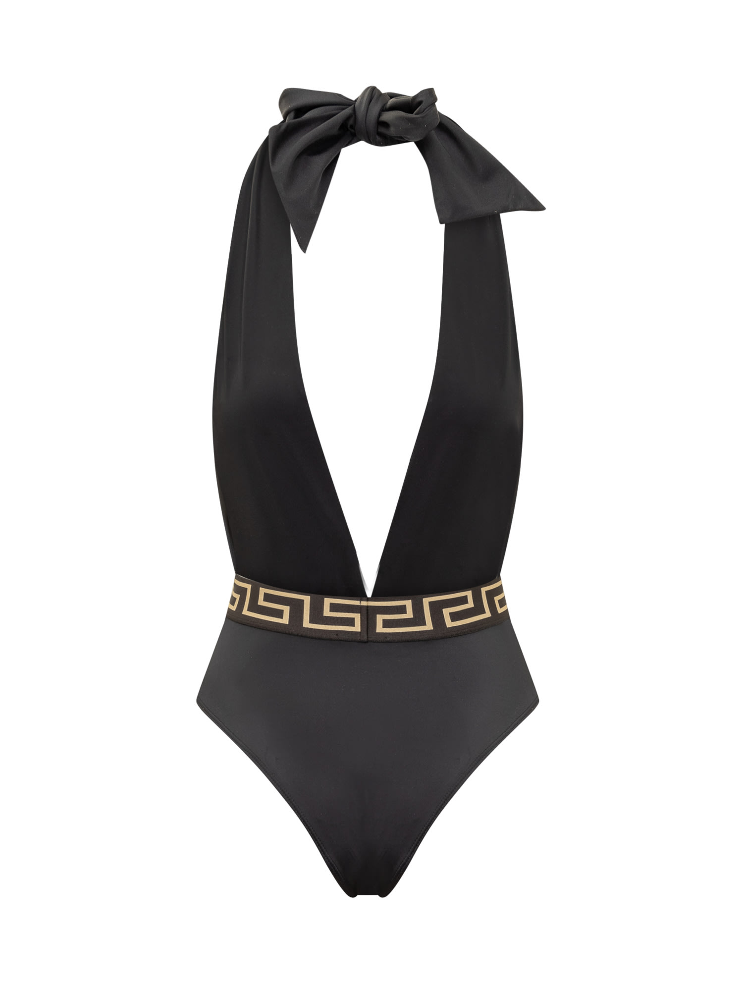 Shop Versace Swimsuit One-piece In Black