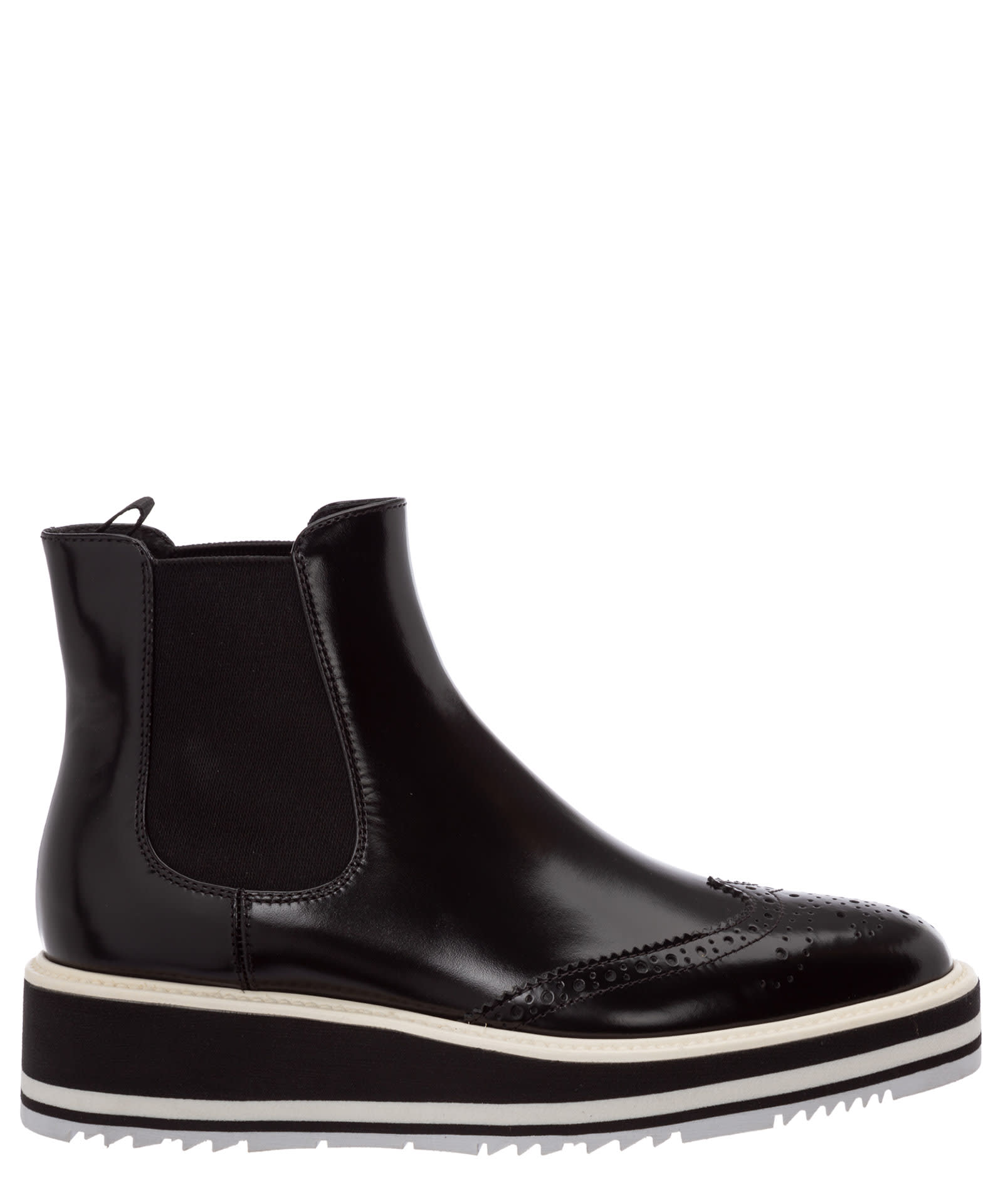 Prada Leather Ankle Boots