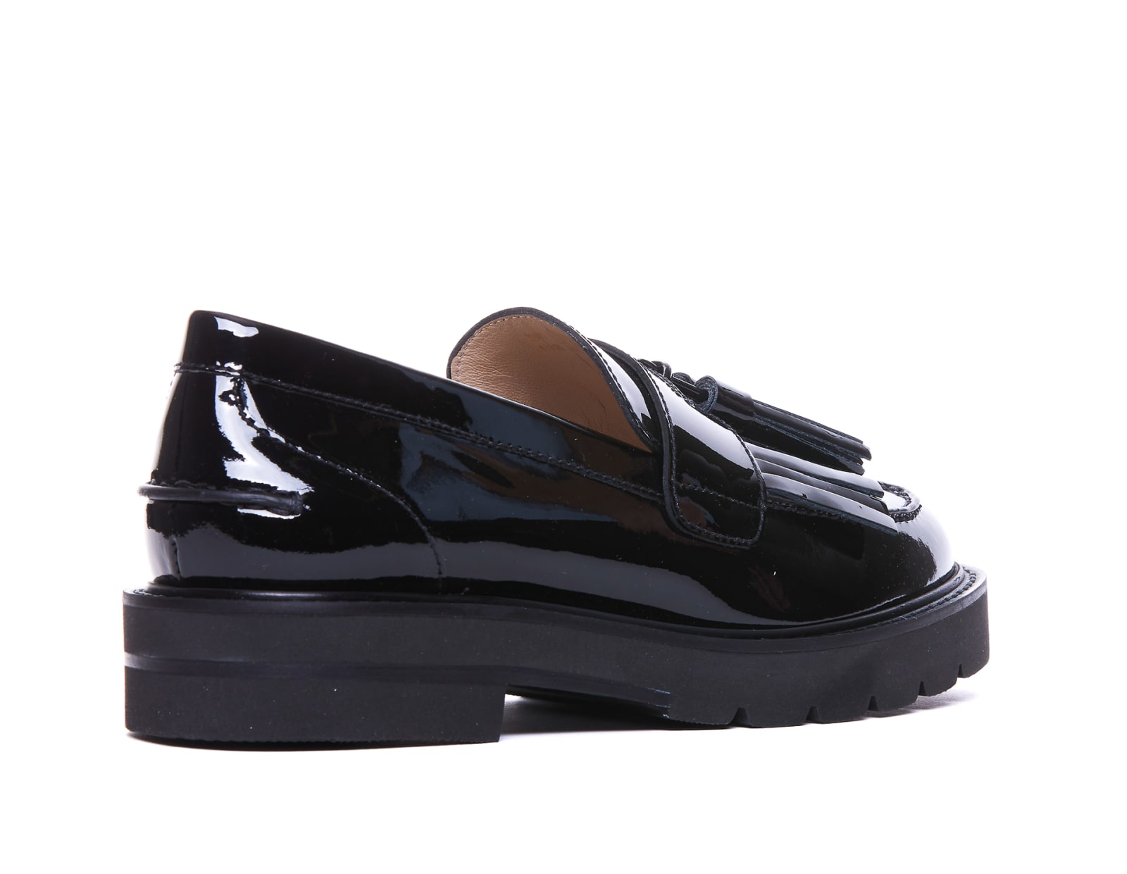 Shop Stuart Weitzman Mila Loafers In Black