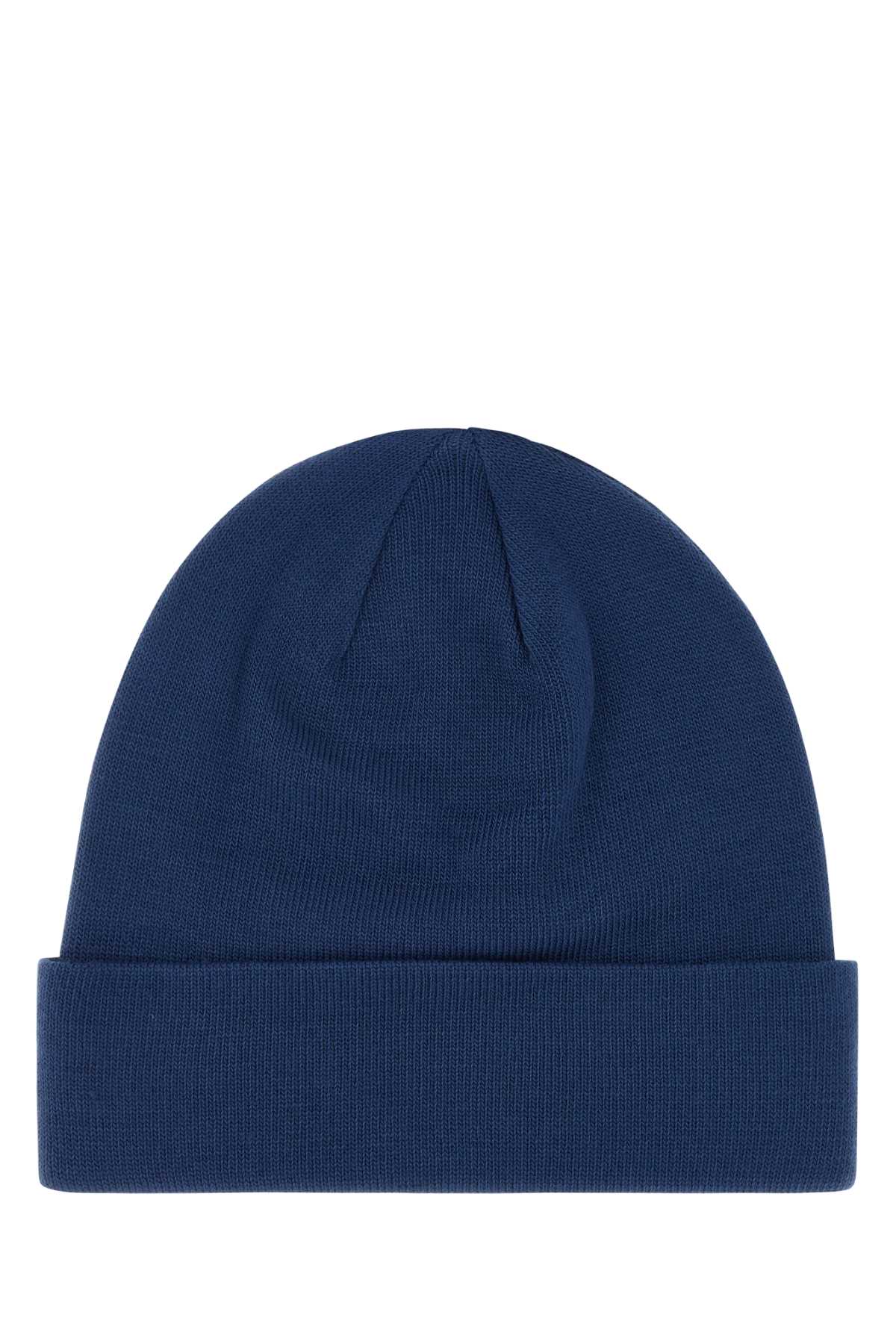 The North Face Navy Blue Stretch Polyester Blend Beanie Hat In Shady Blue