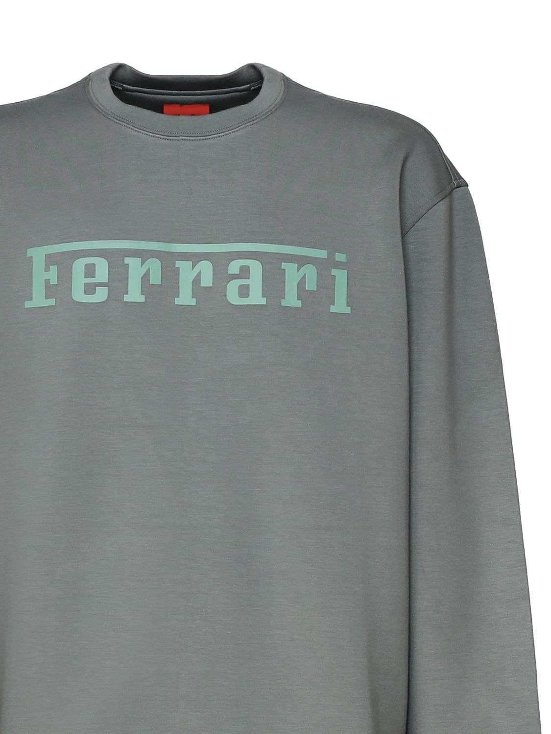 Shop Ferrari Logo Knit In Grey