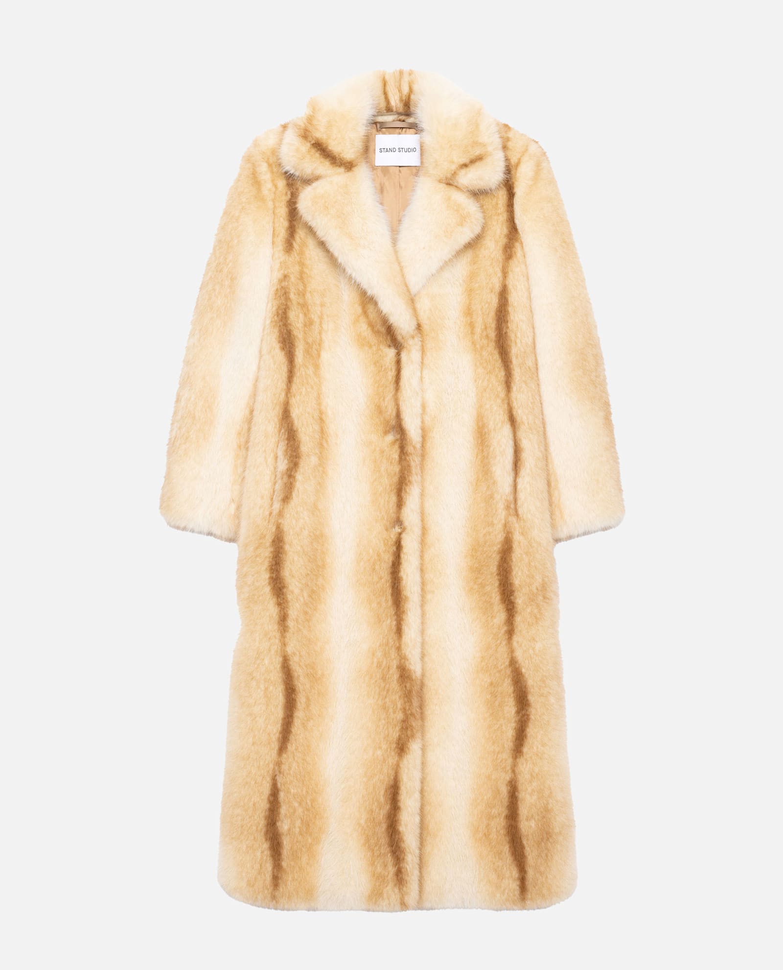 Stand Studio Nora Long Faux Fur Coat Clothing In Yellow