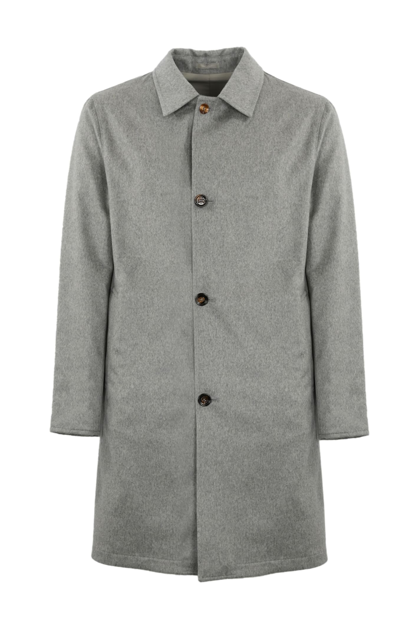 Shop Kired Reversible Peak  Coat In Grigio