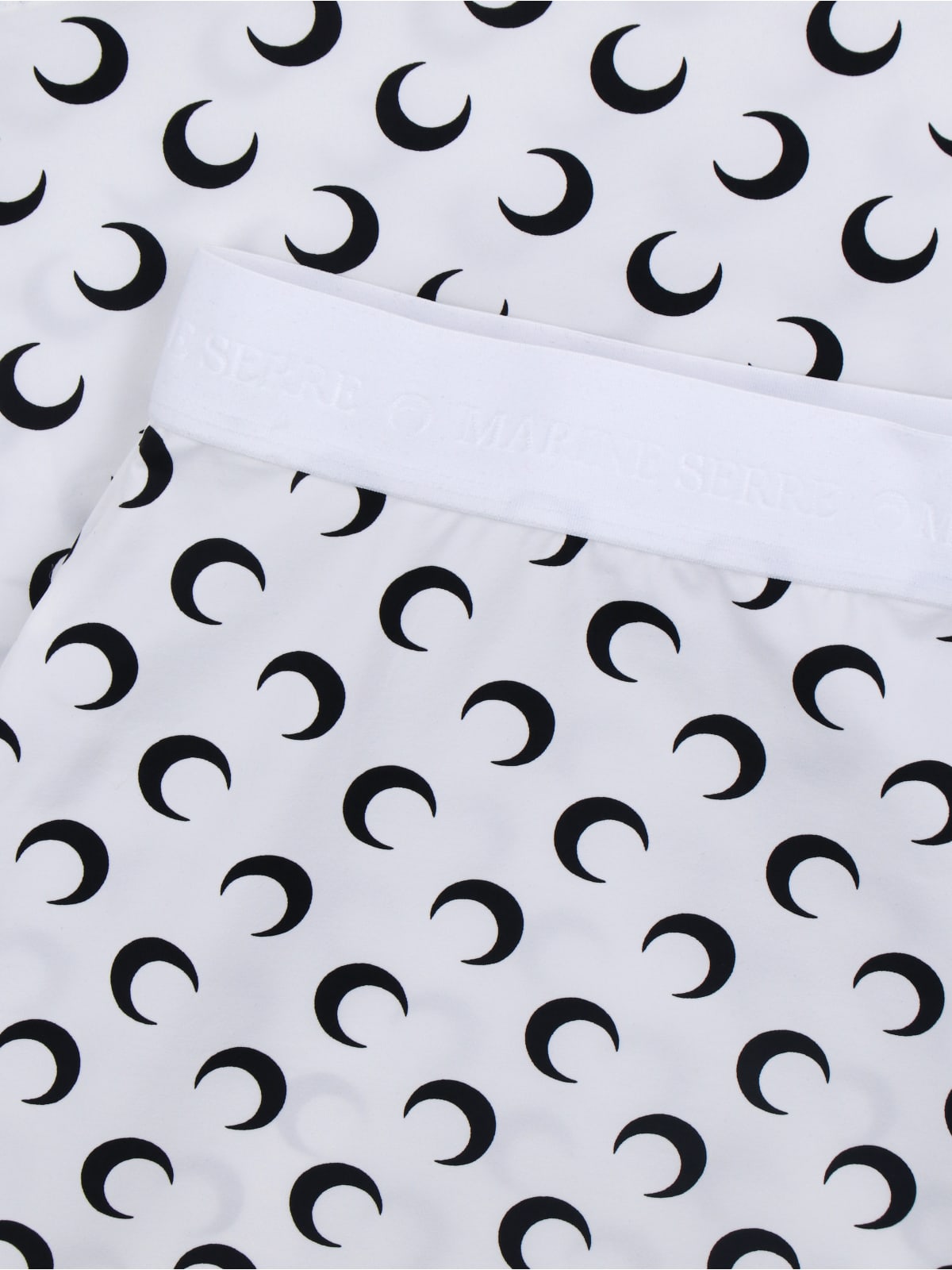 Marine Serre Midi Skirt With Crescent Moon Pattern In White