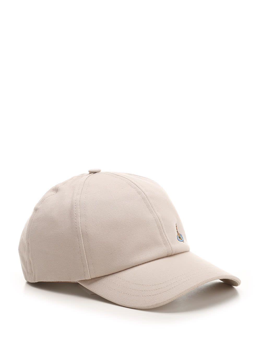 Vivienne Westwood Beige Cap With Embroidered Orb Logo In Neutrals