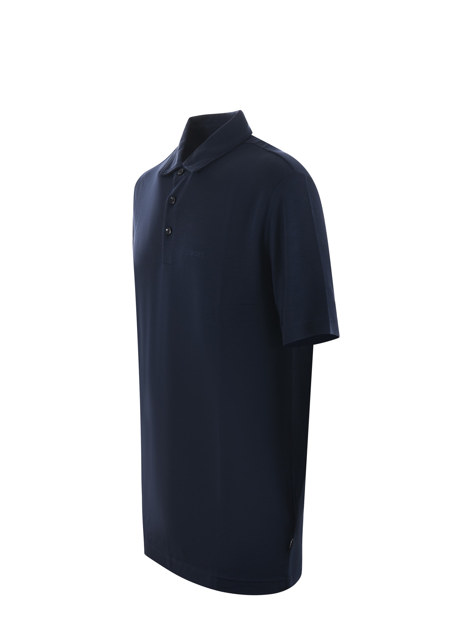 Shop Hugo Boss Boss Polo Shirt In Blu Scuro