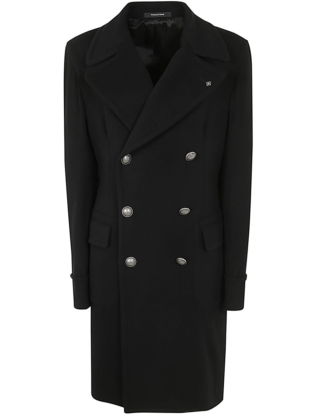 Shop Tagliatore Carlo/z Classic Coat In Black