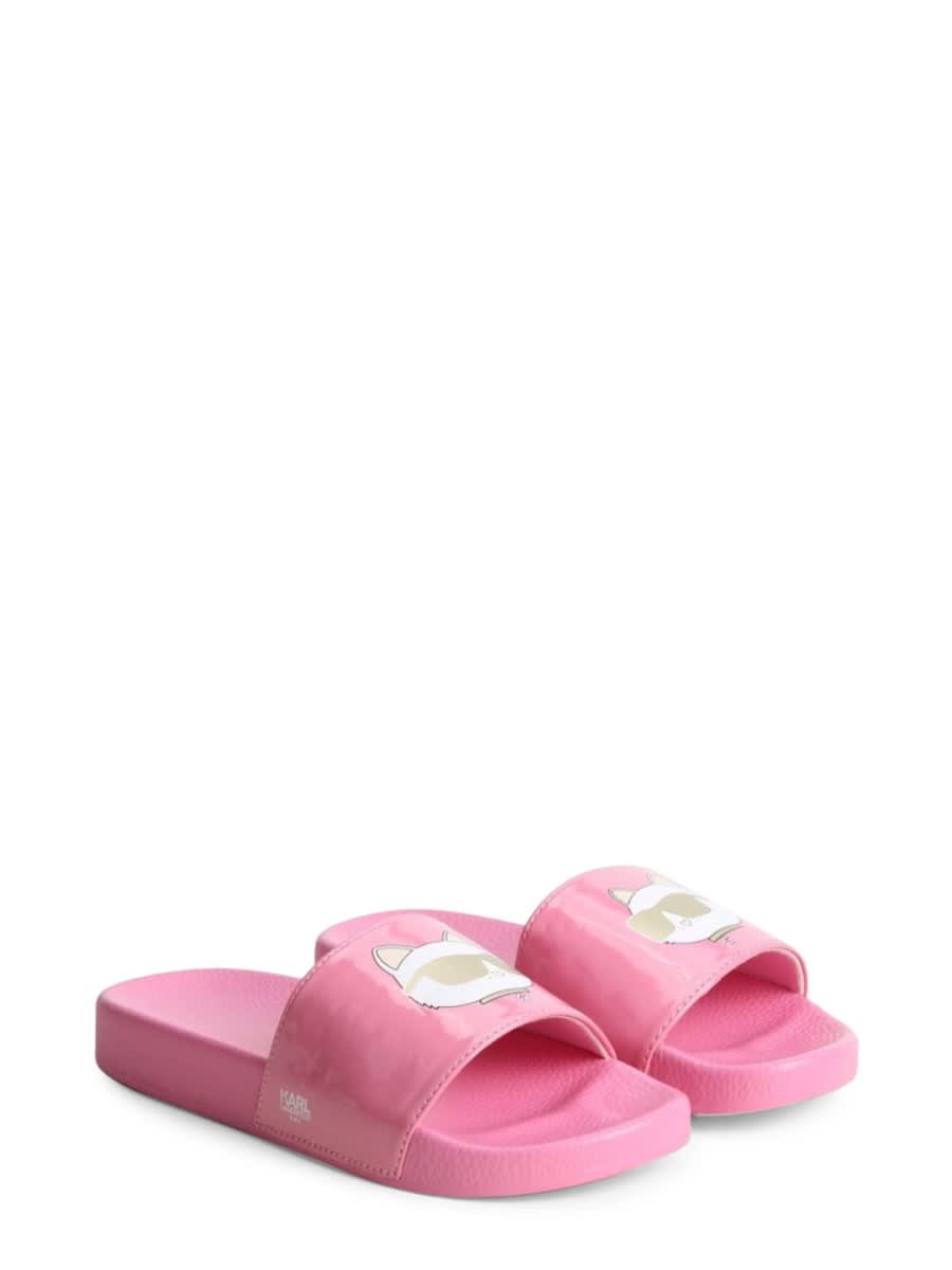 Shop Karl Lagerfeld Ciabatte In Pink