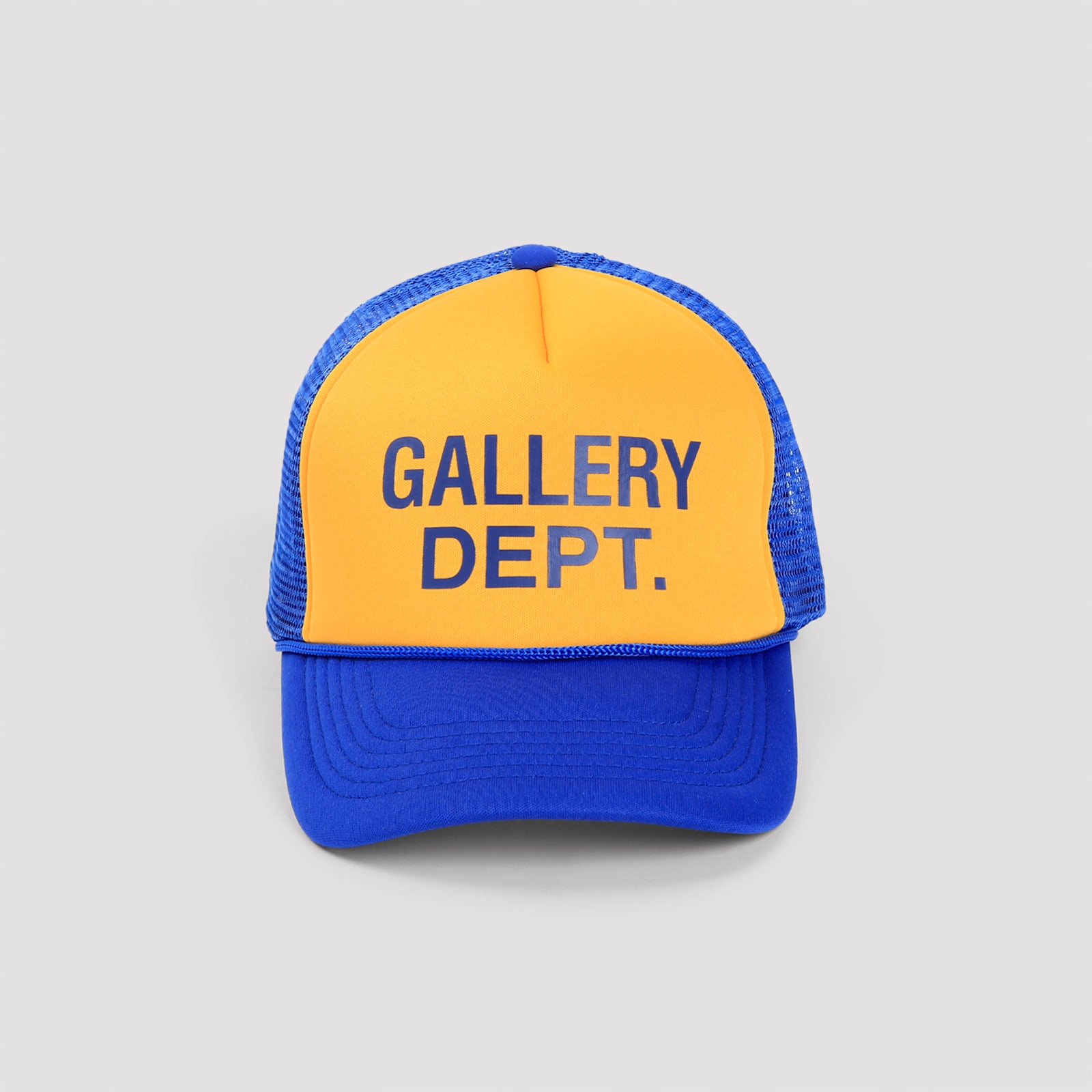 Shop Gallery Dept. Gd Logo Trucker Hat In Ylnv Yellow Navy