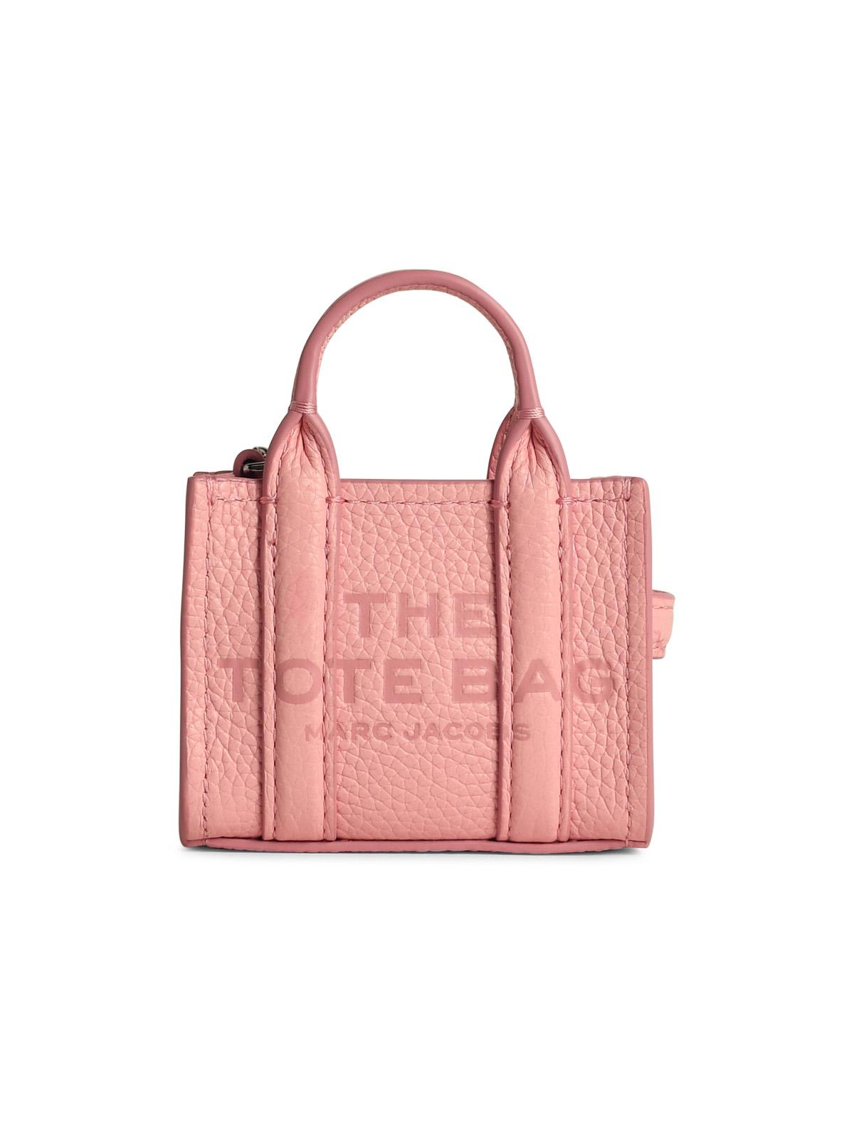 Marc Jacobs Nano Tote Pink Leather Charm In Pink