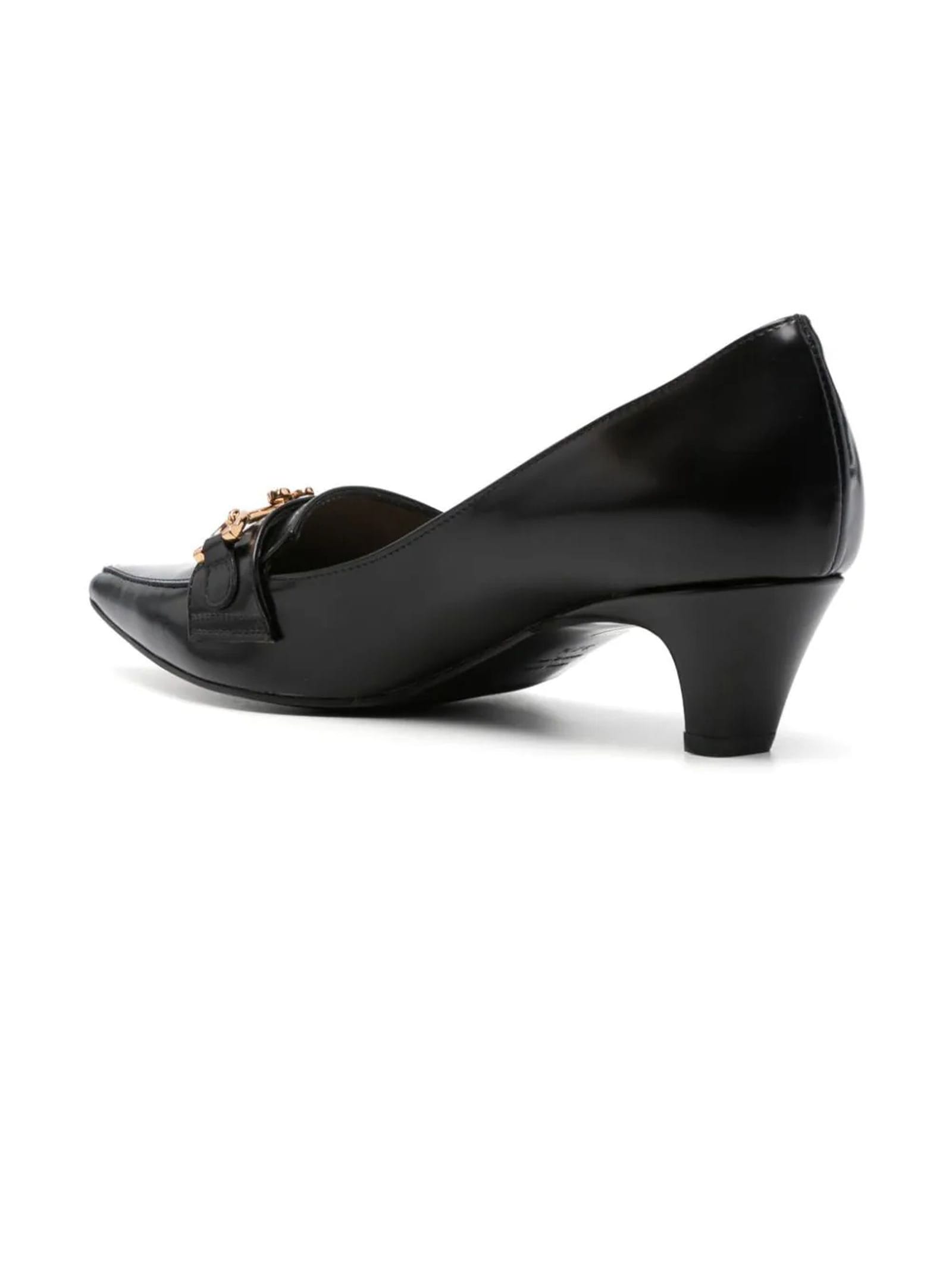 Shop Roberto Festa Black Calf Leather Lekke Pumps