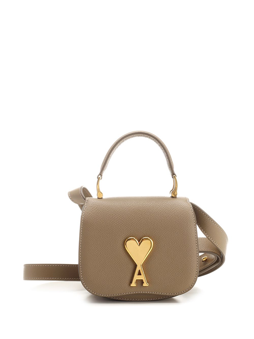 Shop Ami Alexandre Mattiussi Paris Paris Handbag In Beige