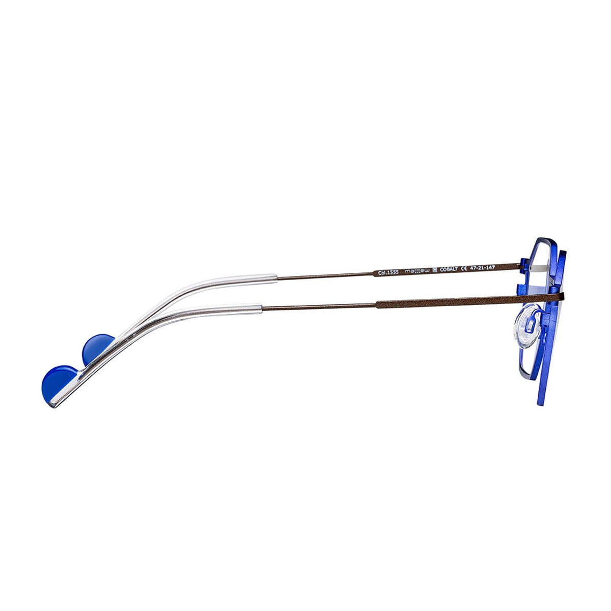 Matttew Cobalt 1555 Blu Marrone Glasses In Blue