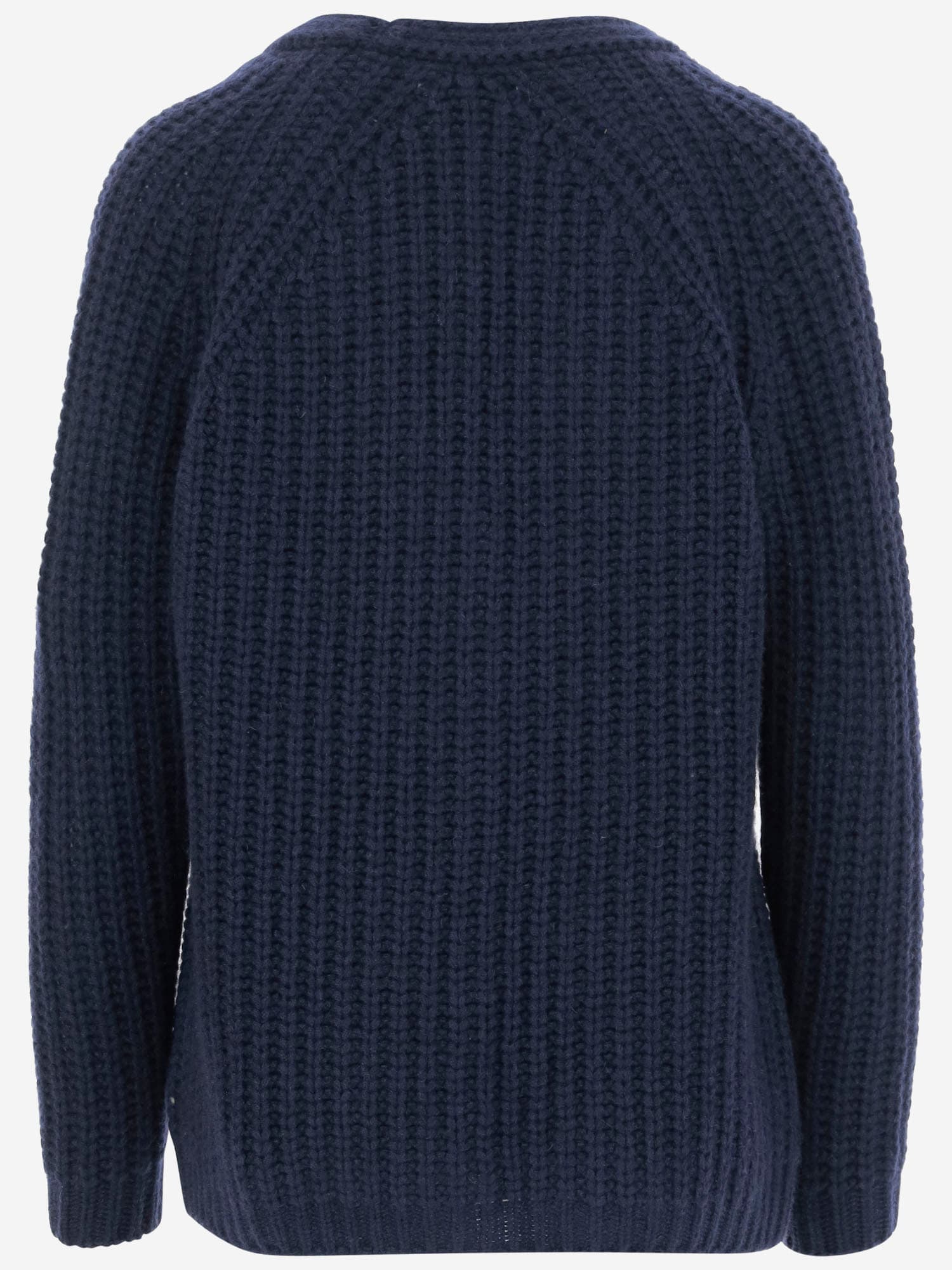 Bruno Manetti V-neck Cashmere Cardigan In Blue