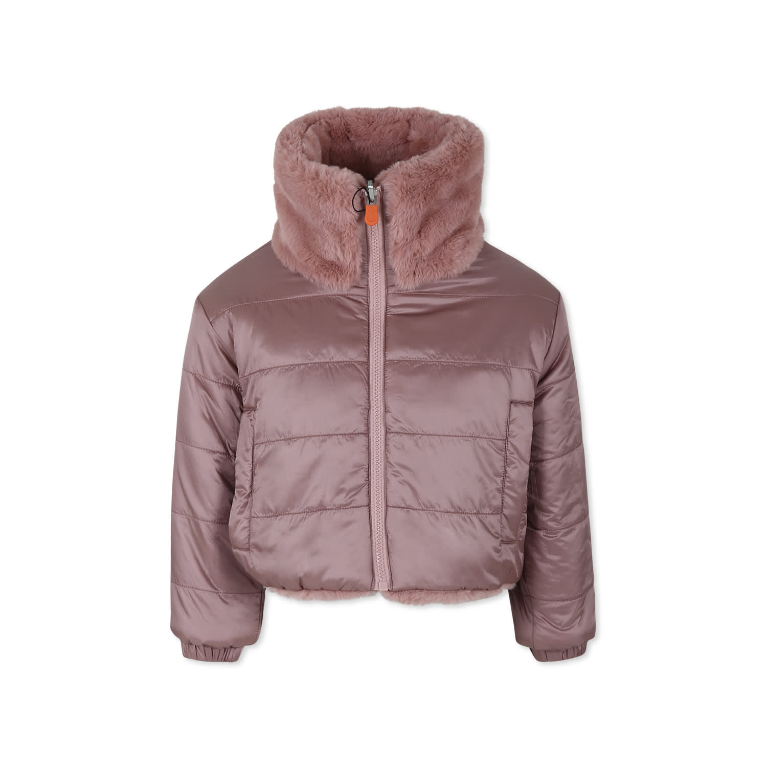 Shop Save The Duck Pink Reversible Faux Fur For Girl