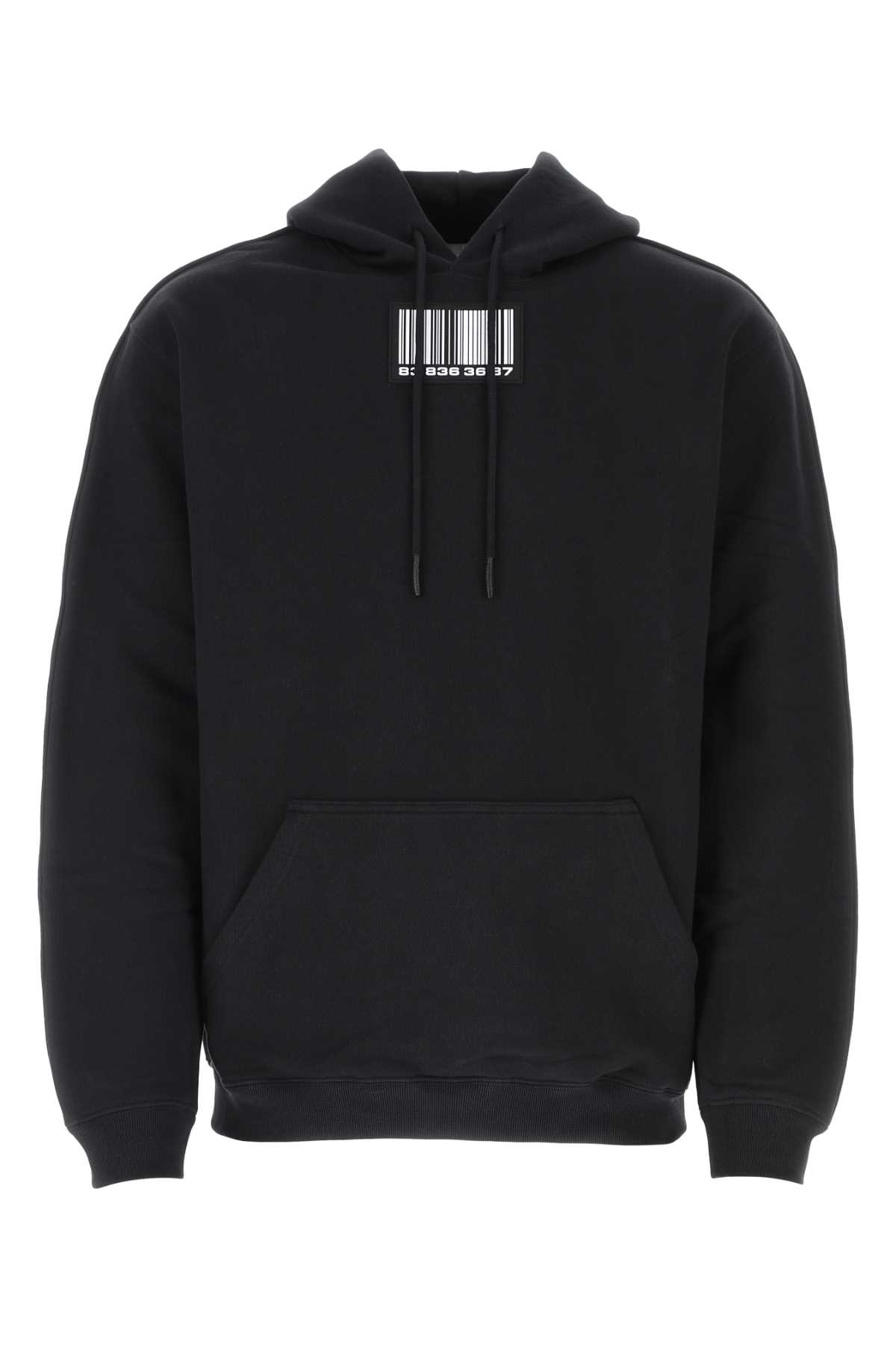 Black Cotton Blend Oversize Sweatshirt