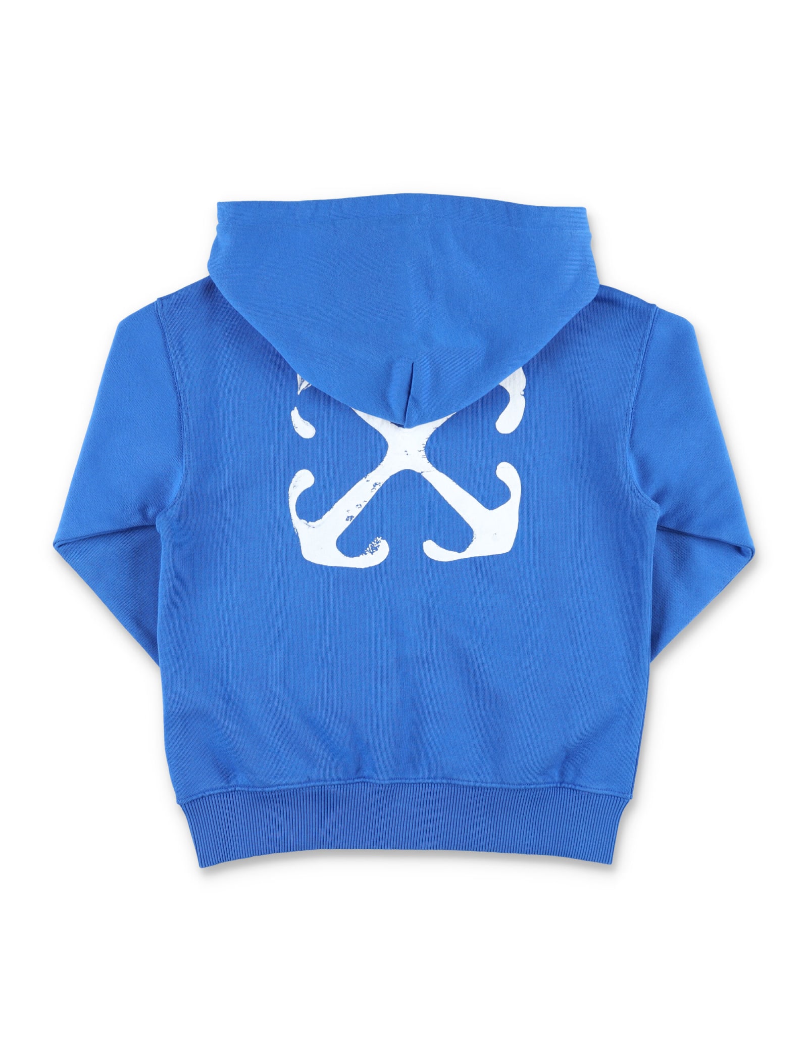 Shop Off-white Paint Graphic Zip Hoodie In Nautical