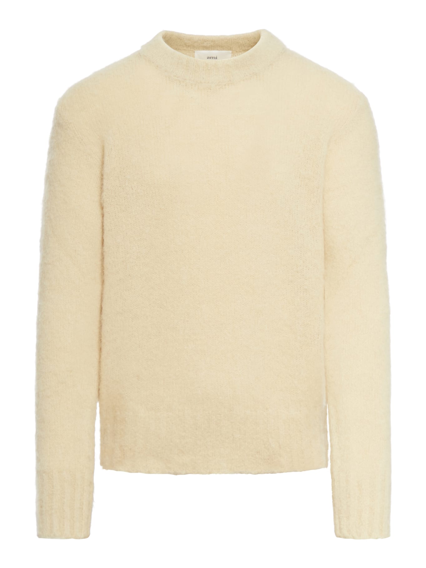AMI ALEXANDRE MATTIUSSI HAIRY LIGHT CREWKNECK