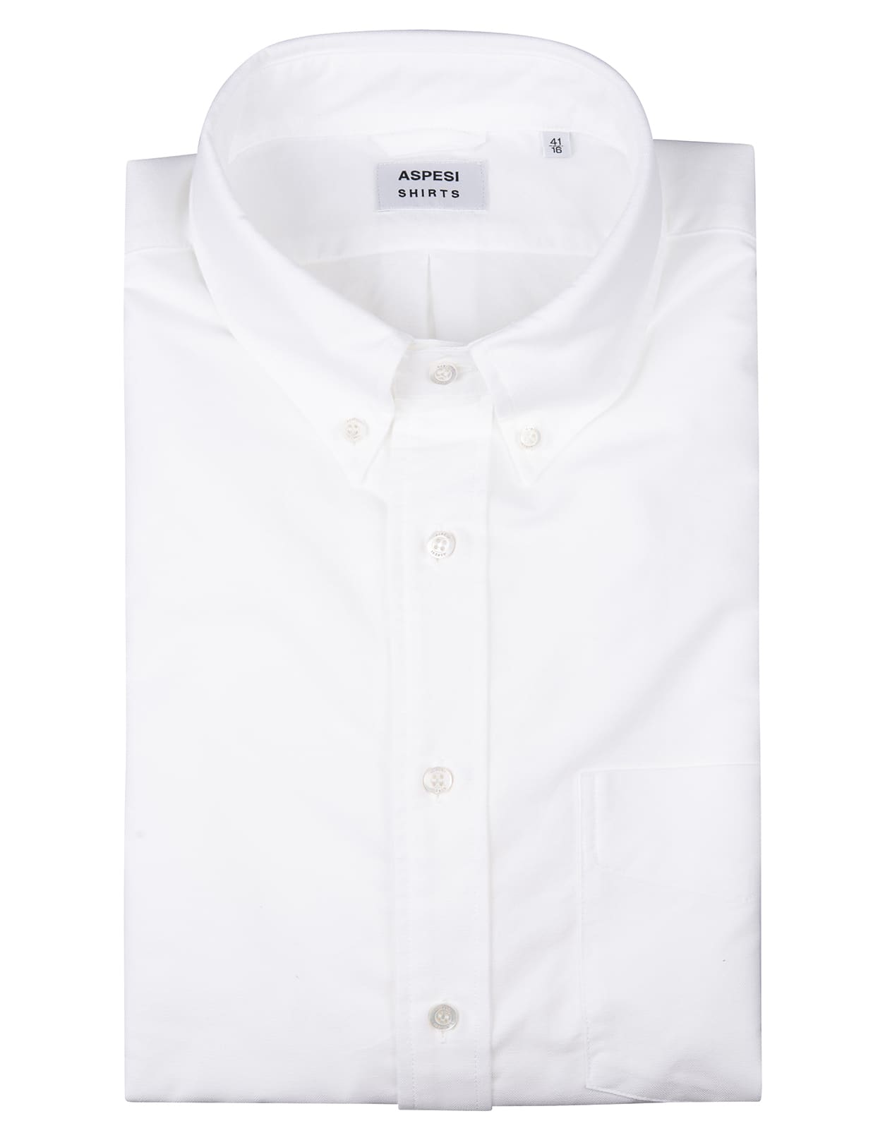 Aspesi Man White Oxford Cotton Shirt