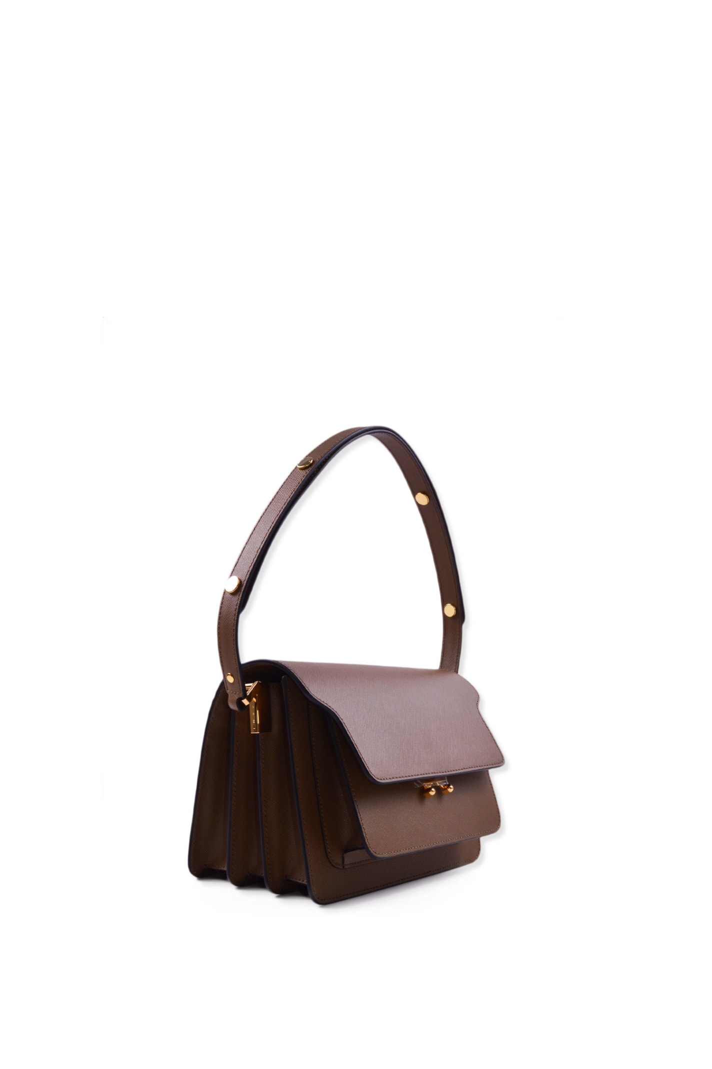 Shop Marni Shoulder Bag In Brown