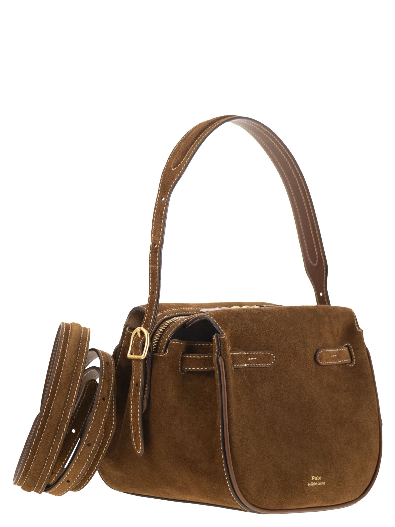 Polo Ralph Lauren Mini Polo Id Suede Satchel
