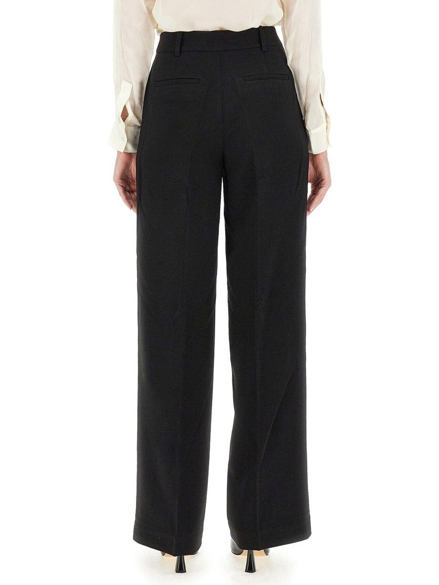 Shop Michael Kors Crepe Wide-leg Trousers In Nero