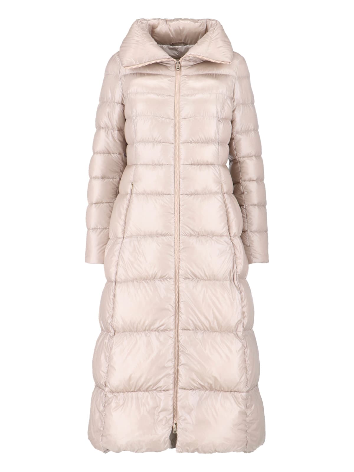 Herno Maxi Belted Down Jacket In Pink